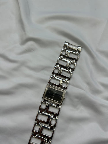 Vintage silver inox bracelet jewelry watch