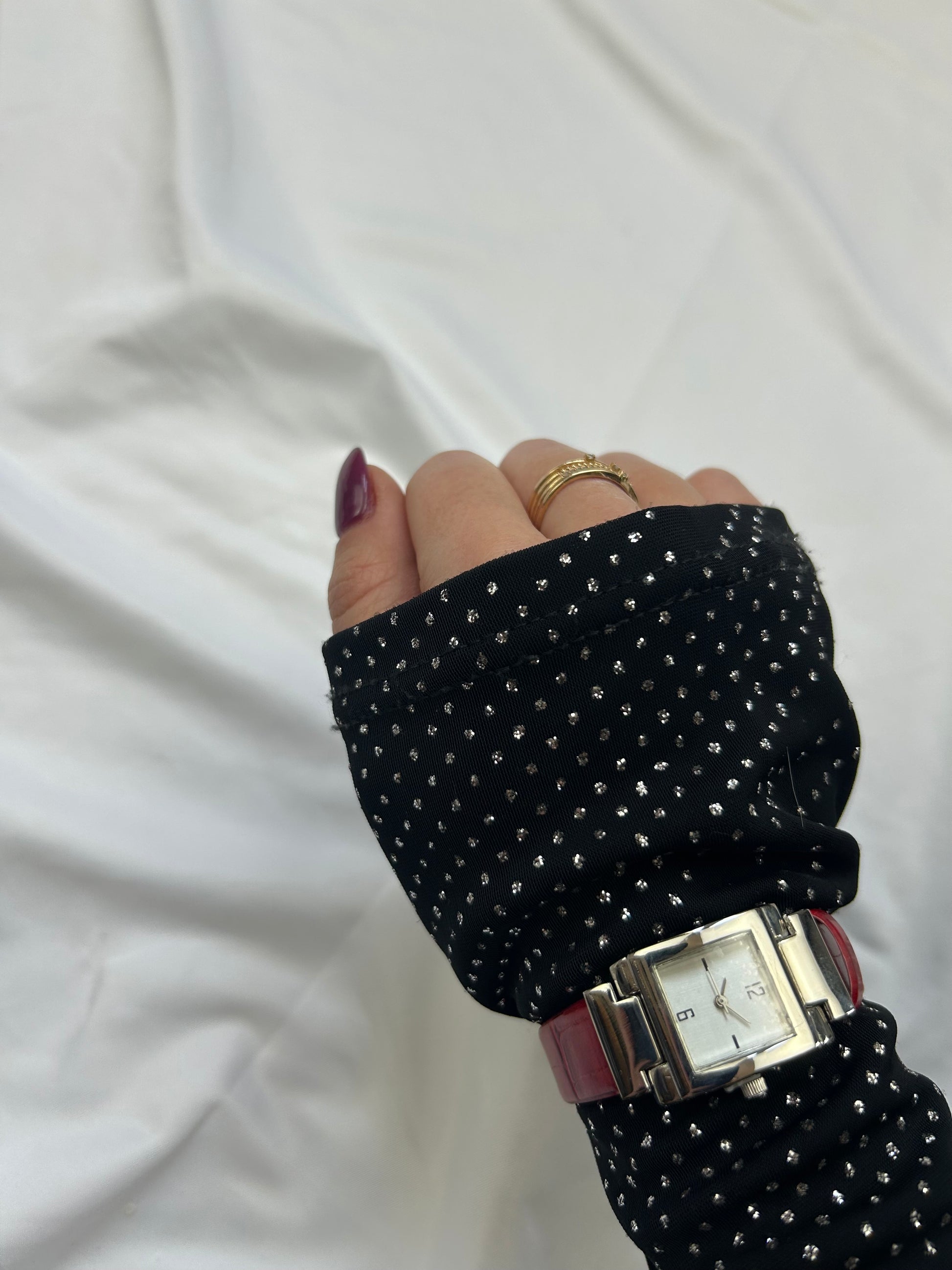 Vintage silver inox leather bracelet jewelry watch