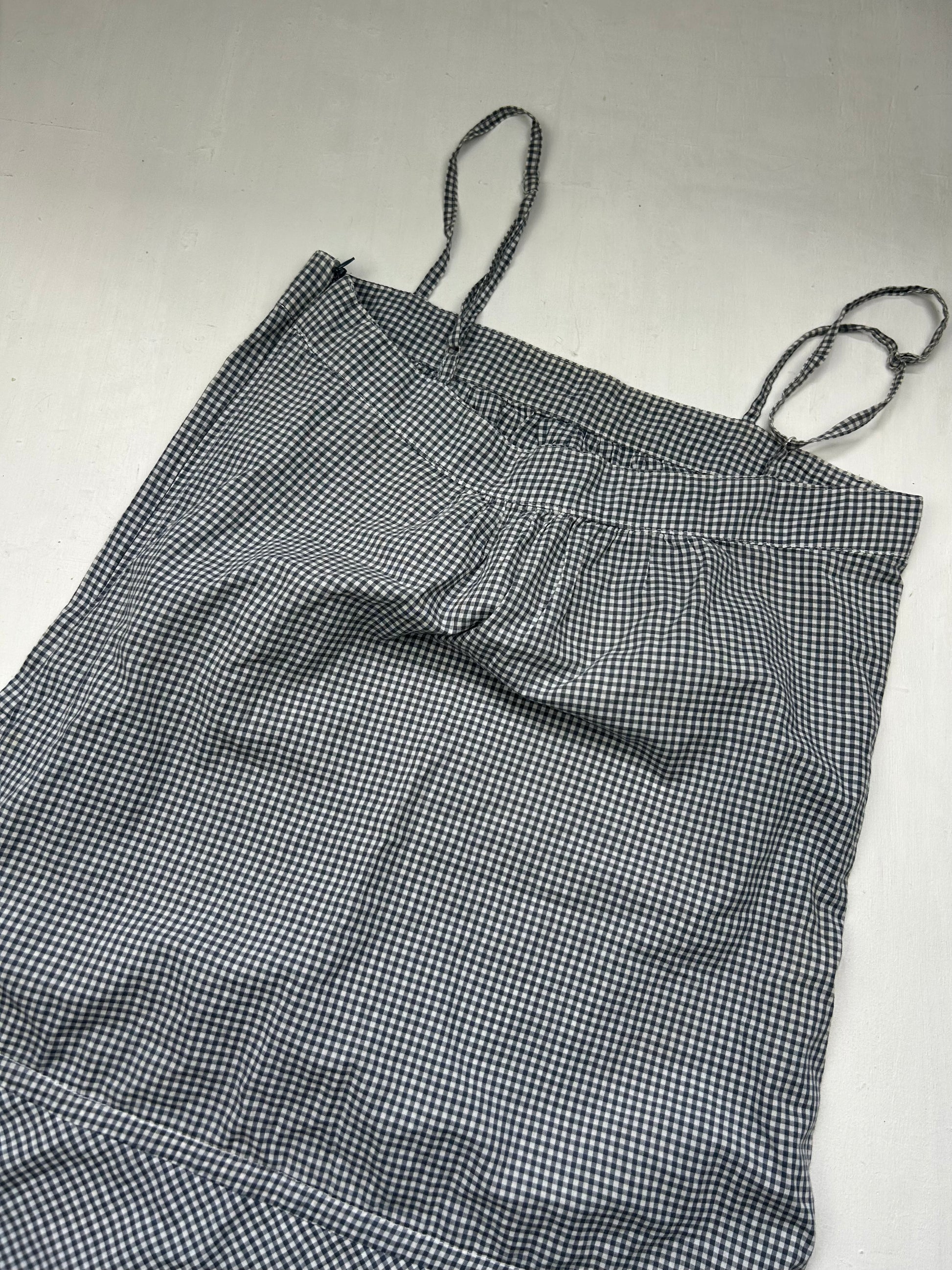 Grey check mini dress (M)