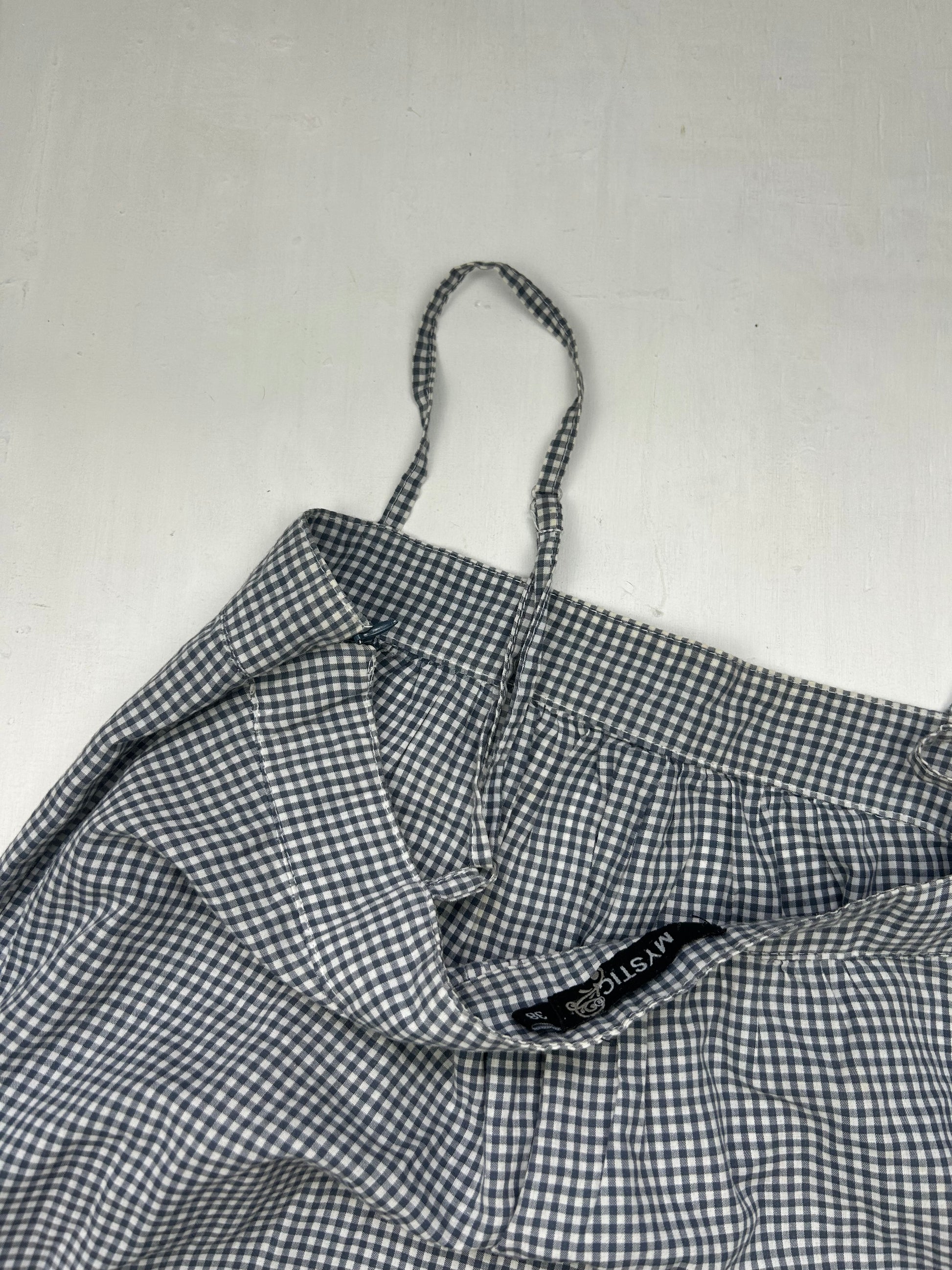 Grey check mini dress (M)