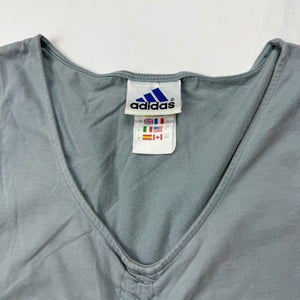 Baby blue ruched tank top (S/M)