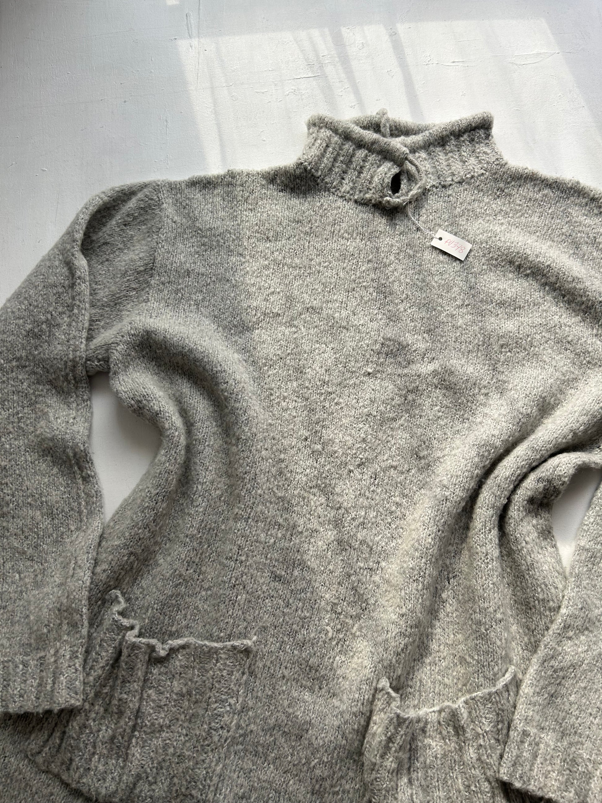 Grey super soft high neck jumper (M/L)