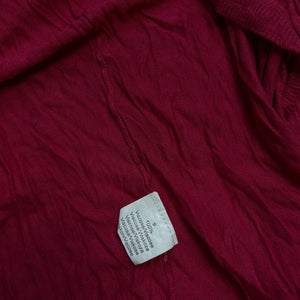 Burgundy pink flower appliqué cardigan jumper (M/L)