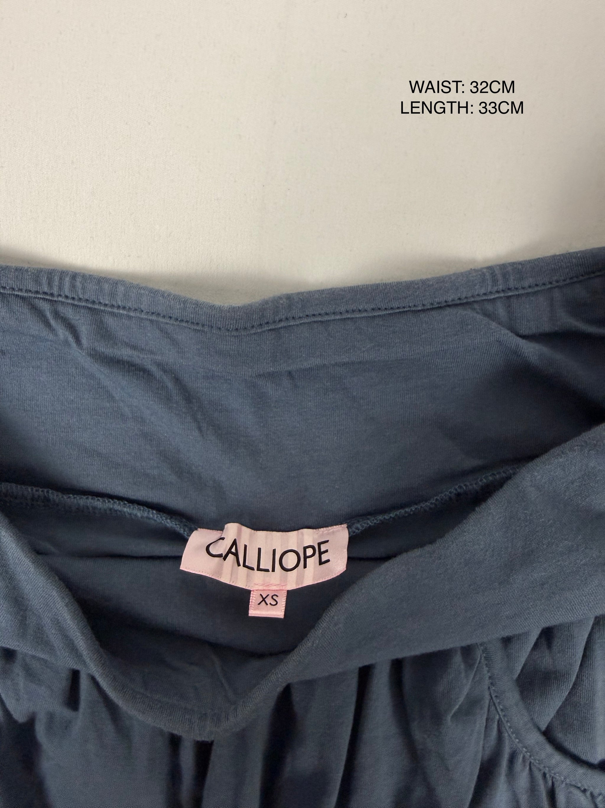 Blue low rise balloon mini skirt (XS/S)