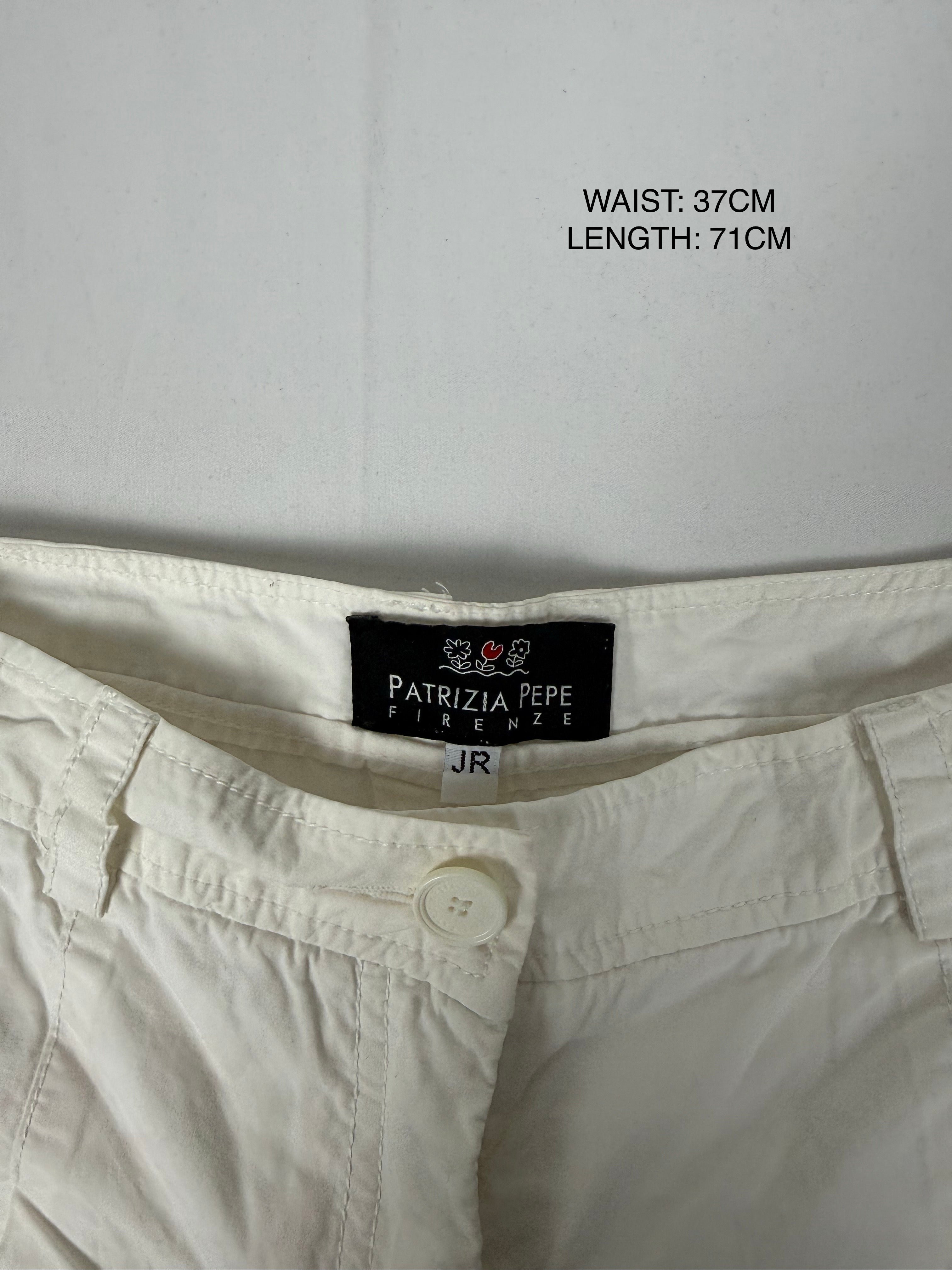 White low rise capri pants (S)