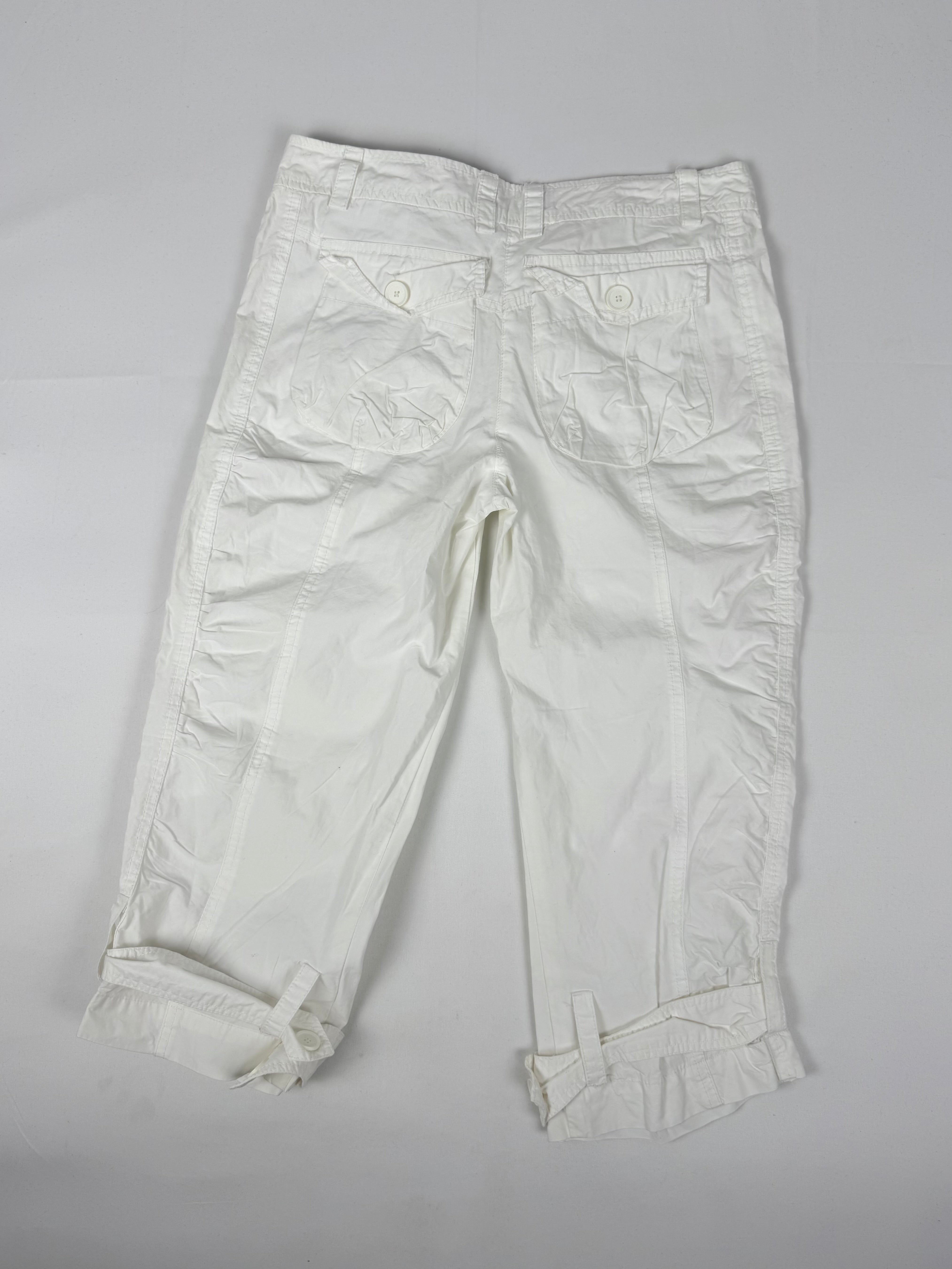 White low rise capri pants (S)