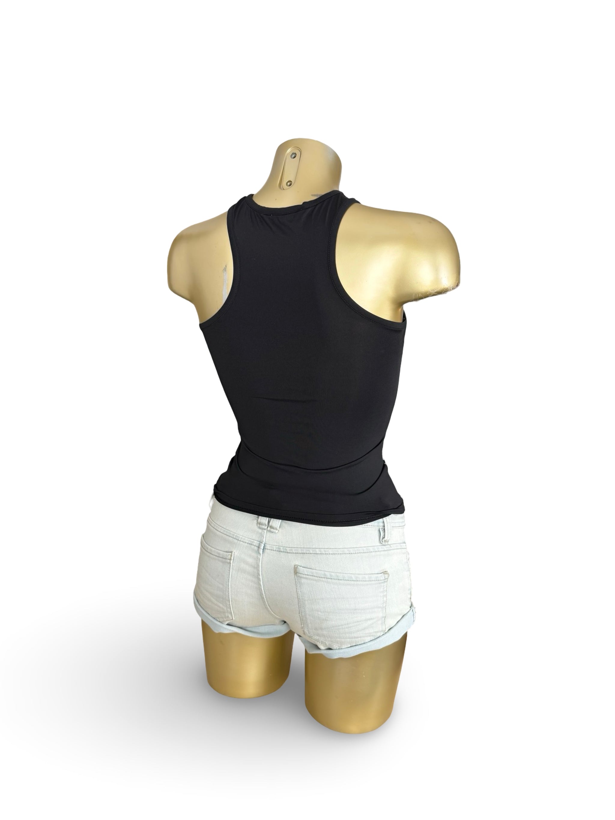 Black activewear tight fit top (S)