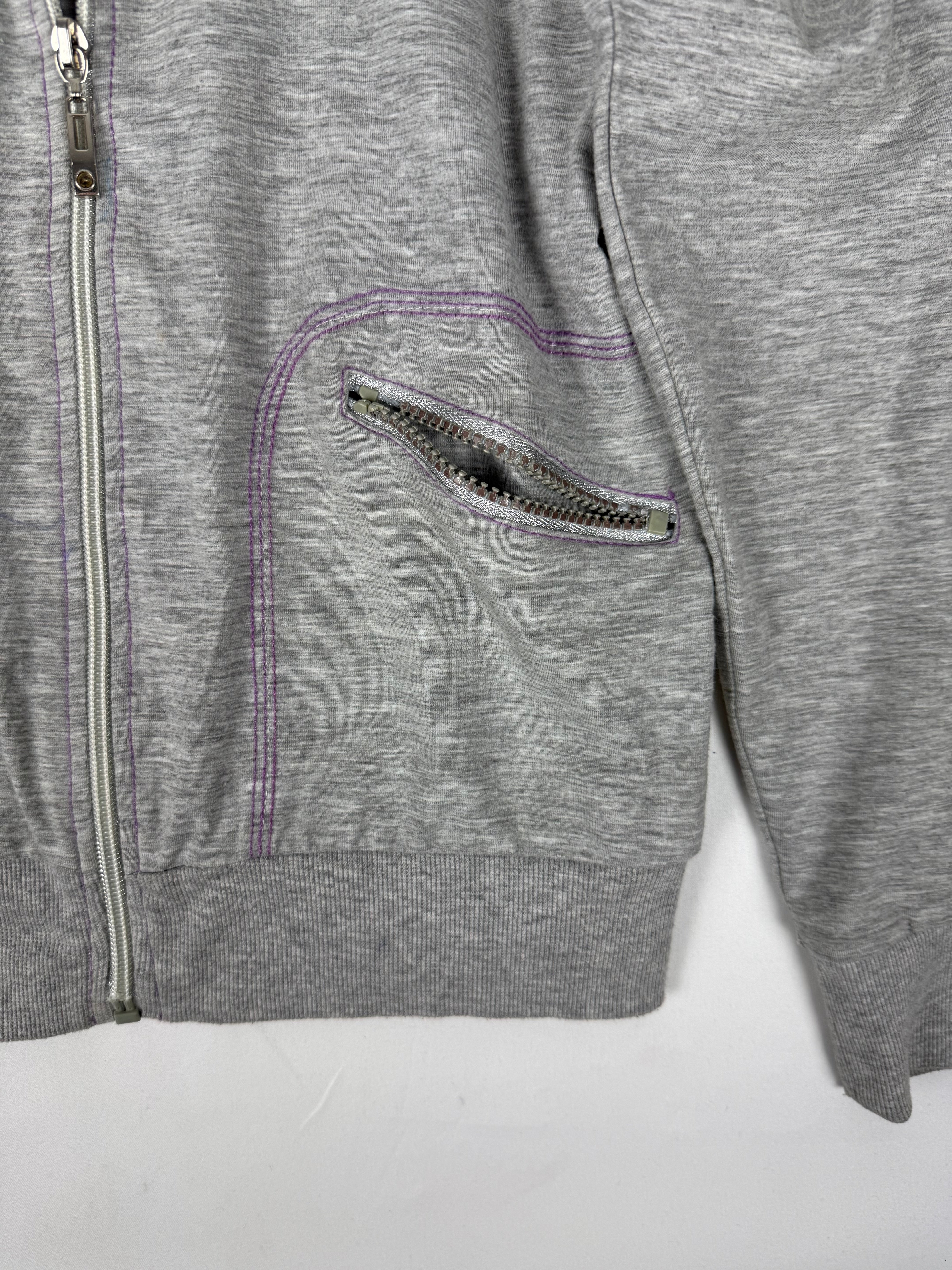 Grey activewear zip up sweatshirt + joggers set (S)