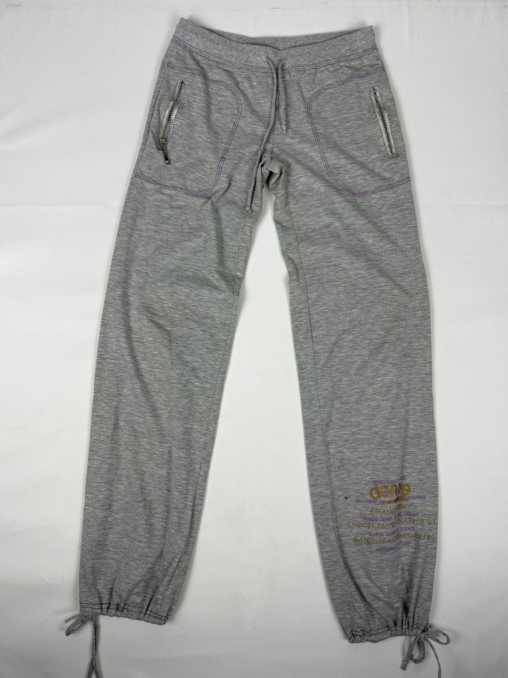 Grey activewear zip up sweatshirt + joggers set (S)