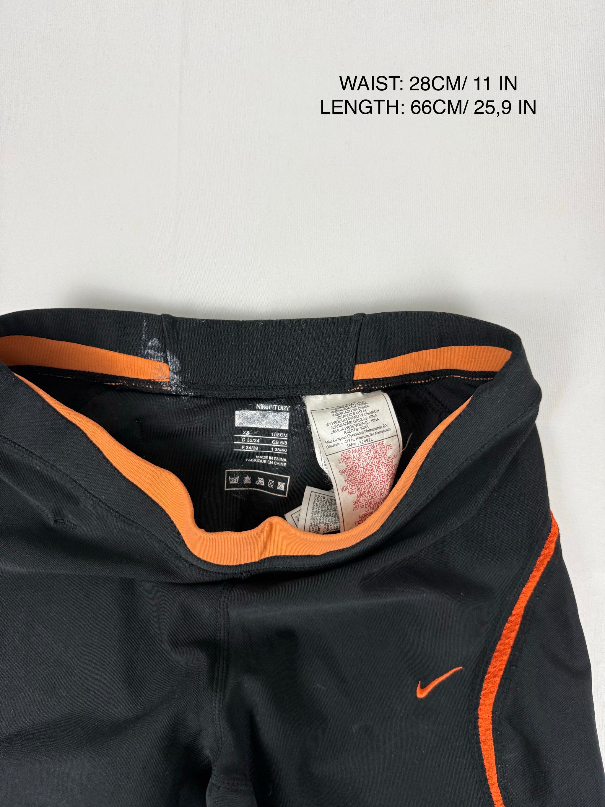 Black activewear low waist capri leggings pants (XS/S)