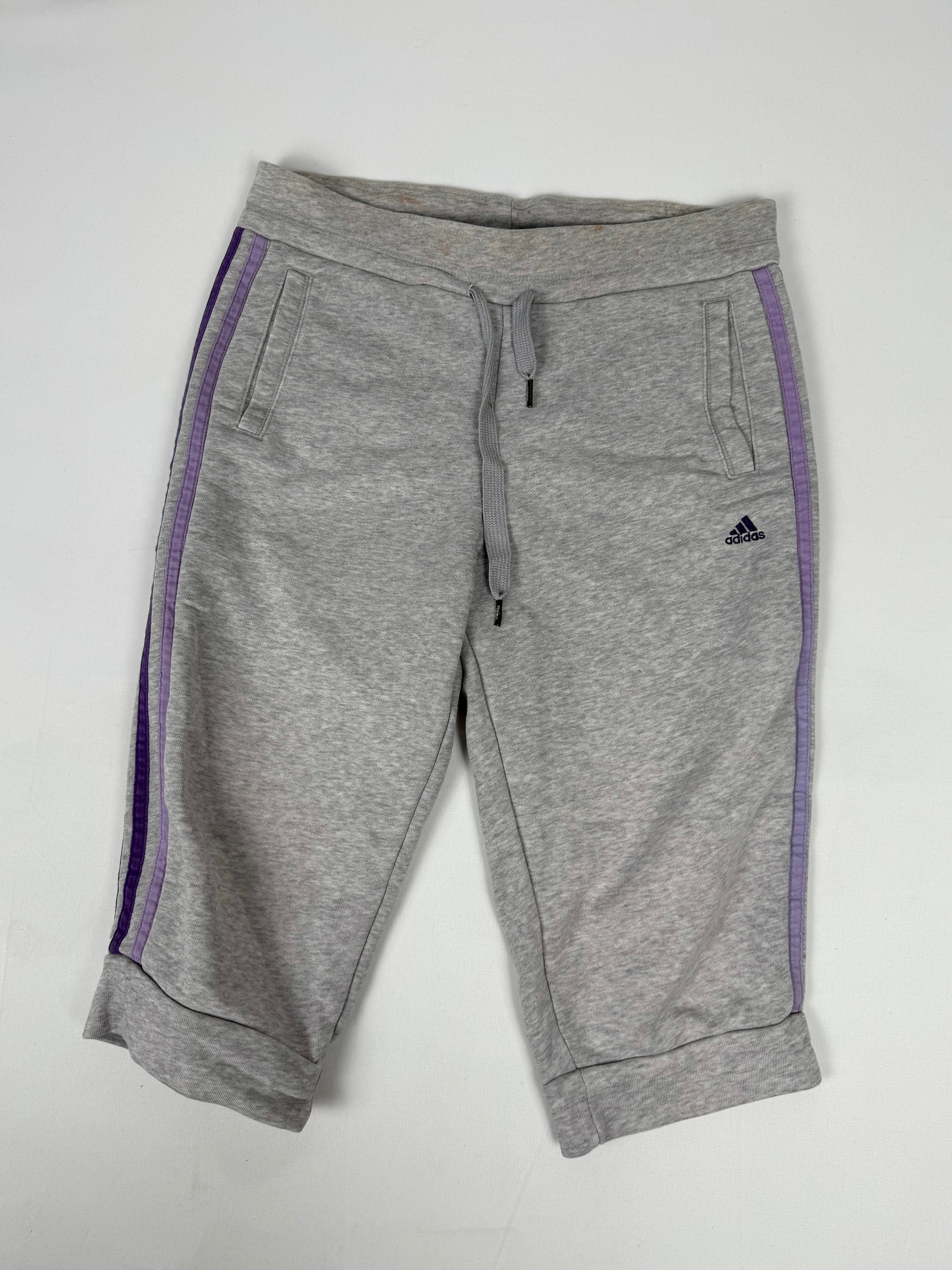 Grey & purple low rise capri pants (S)