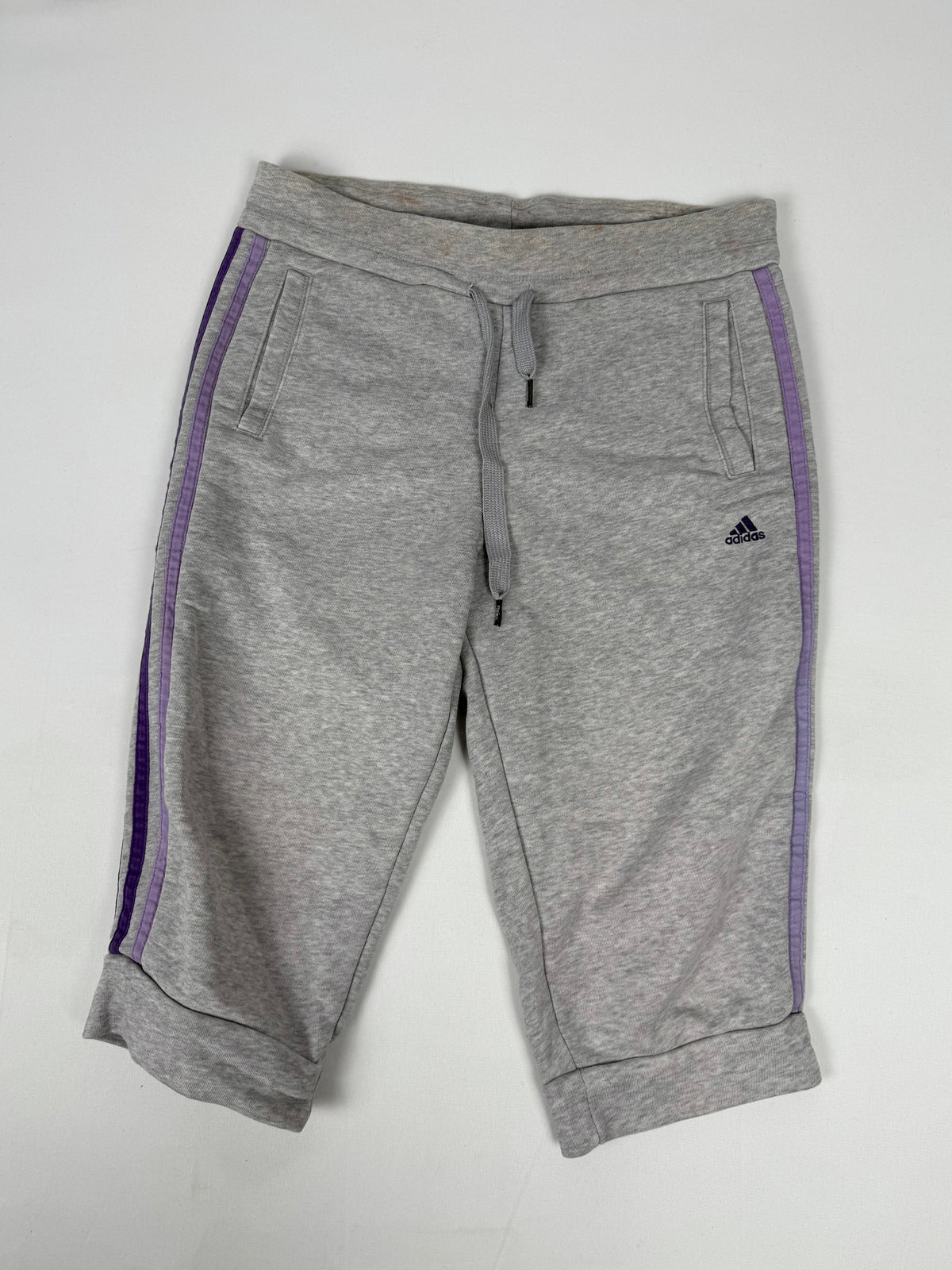 Grey & purple low rise capri pants (S)