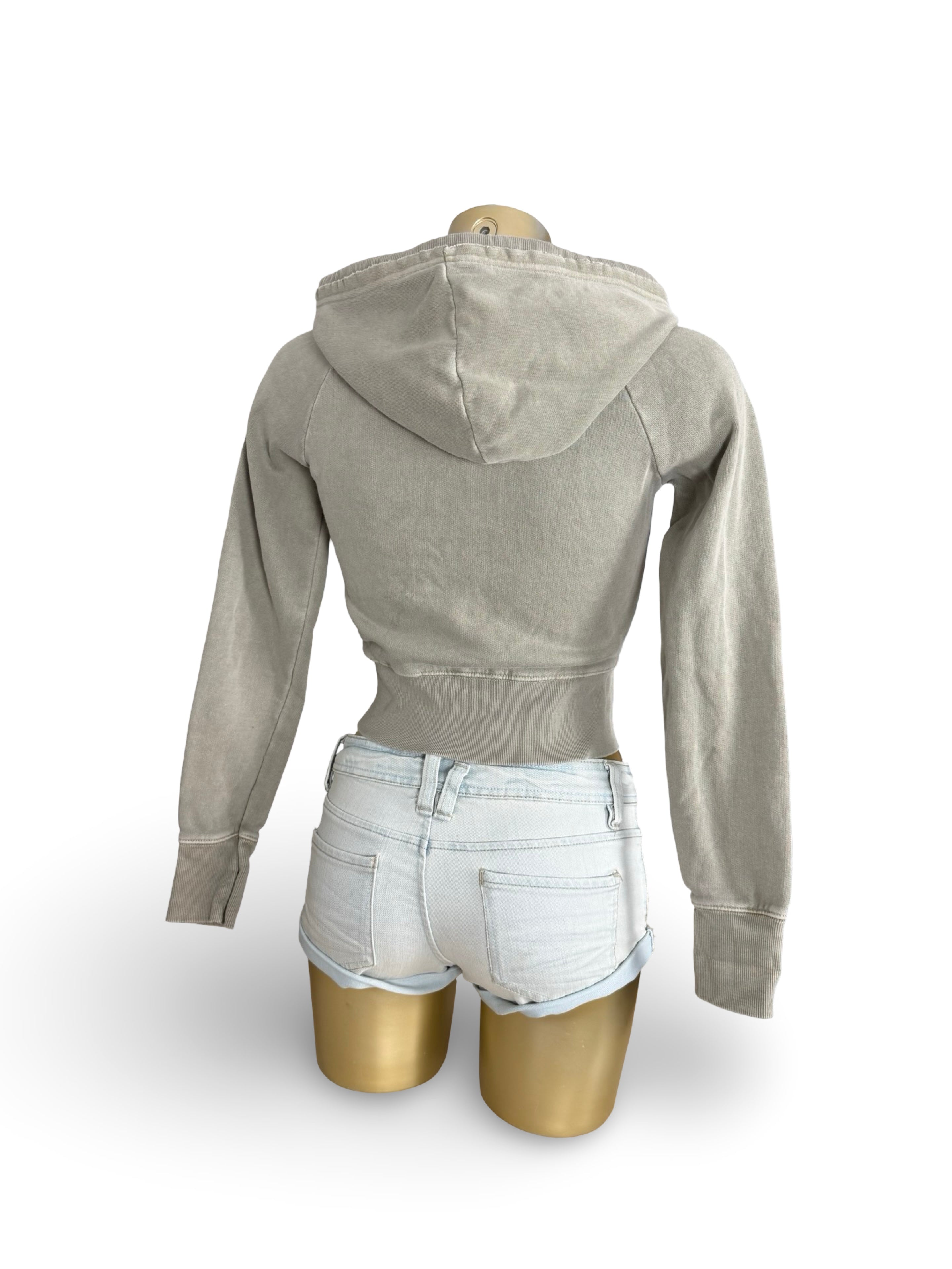 Khaki zip up hoodie (S)