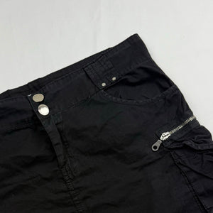 Black cargo cotton low rise mini skirt (M/L)