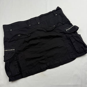 Black cargo cotton low rise mini skirt (M/L)