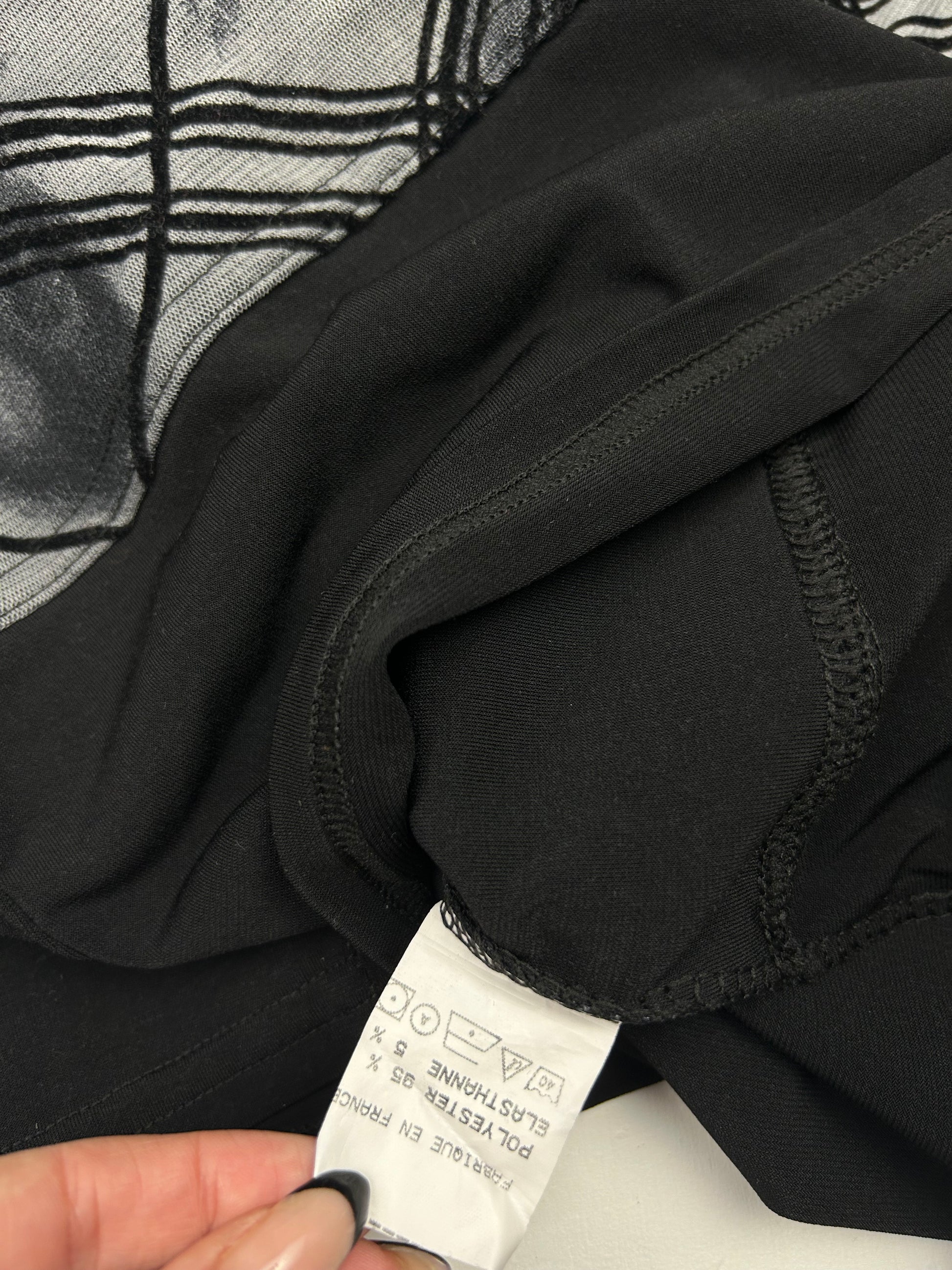 Black & grey long sleeves top (S)