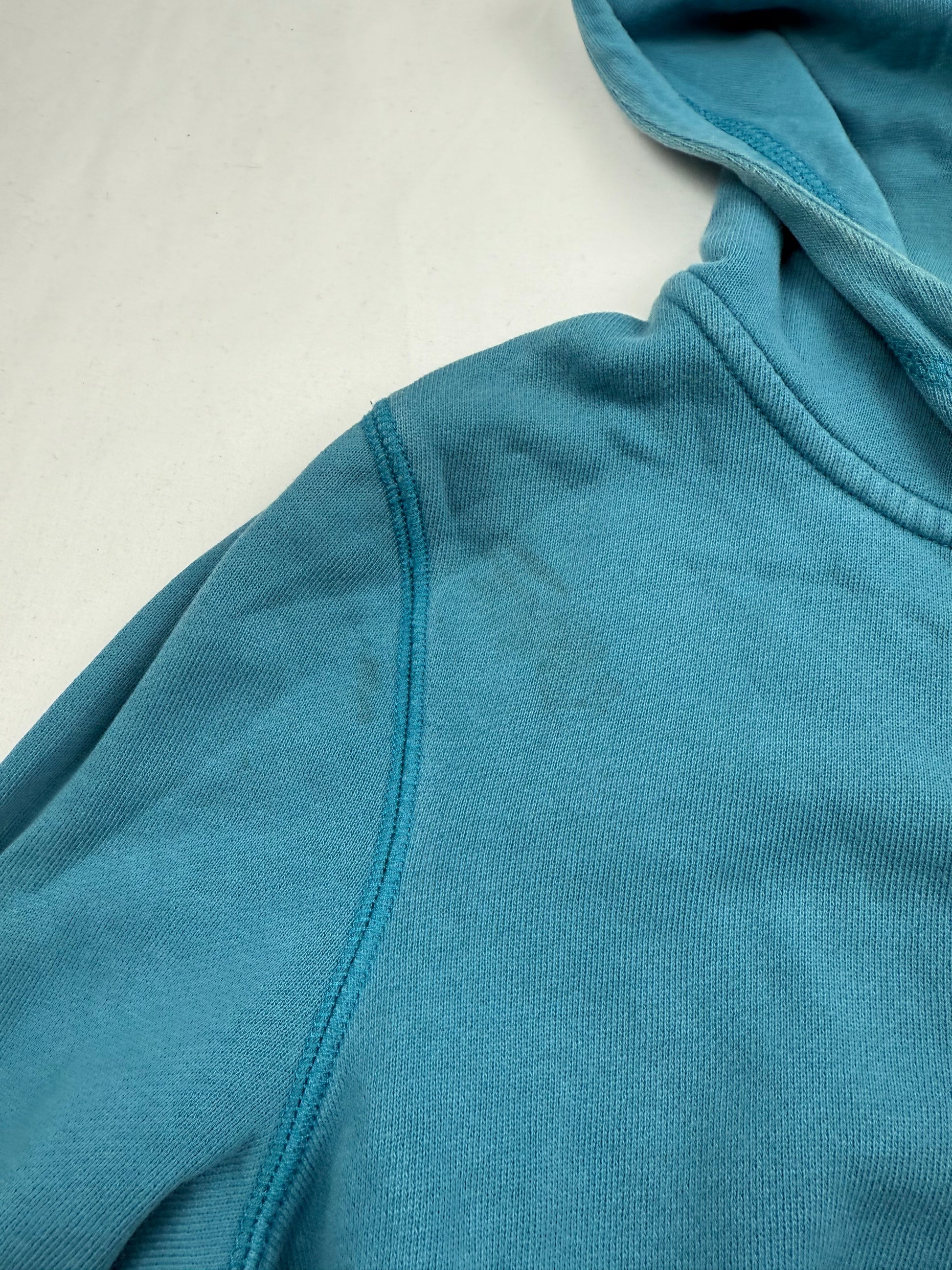 Blue zip up cotton hoodie (M)