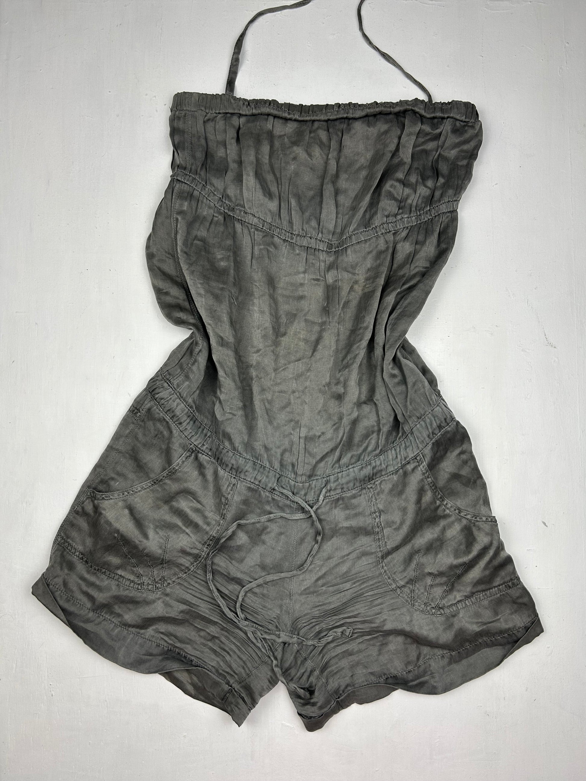 Grey silky summer combishort (S)