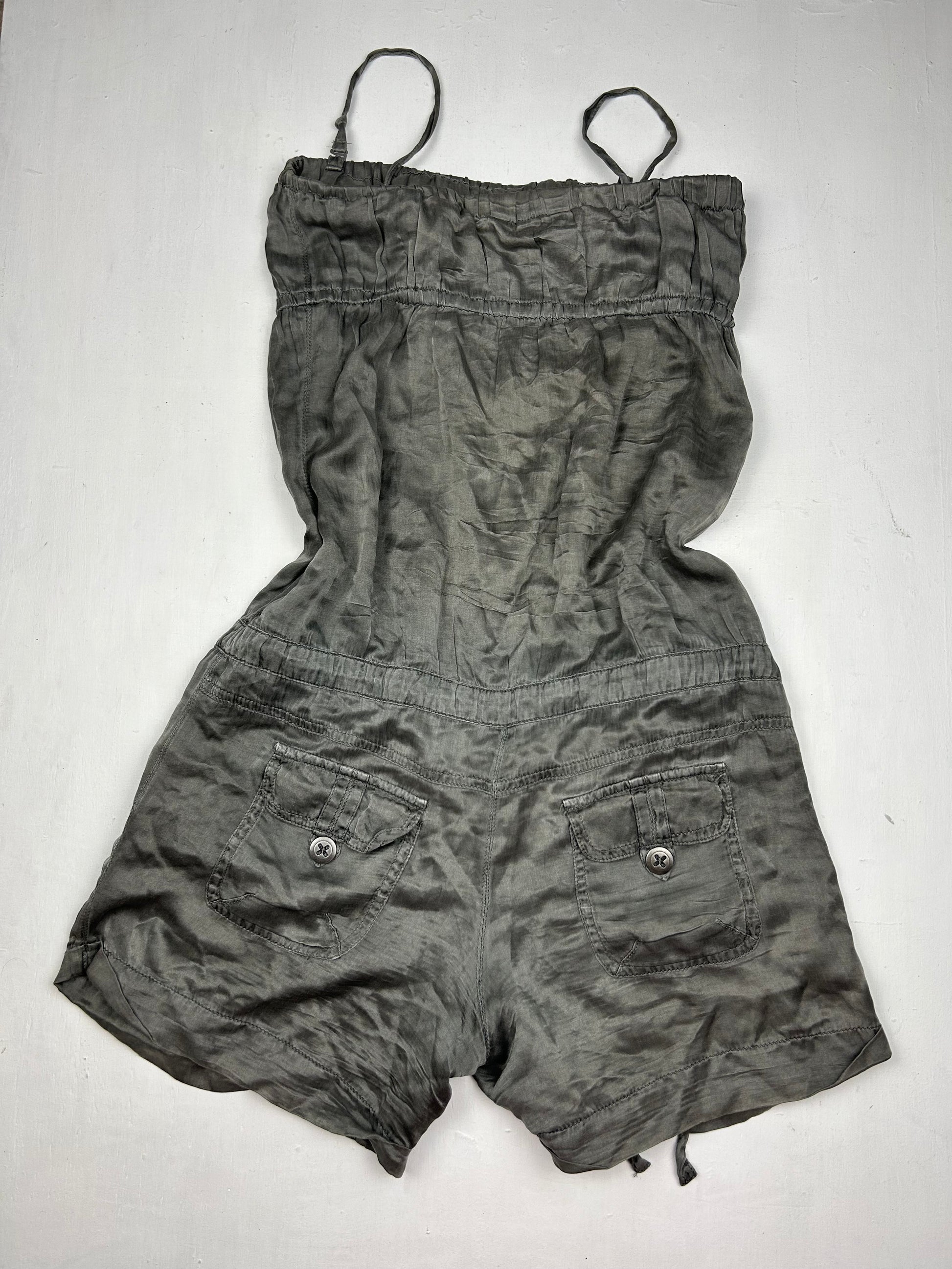 Grey silky summer combishort (S)