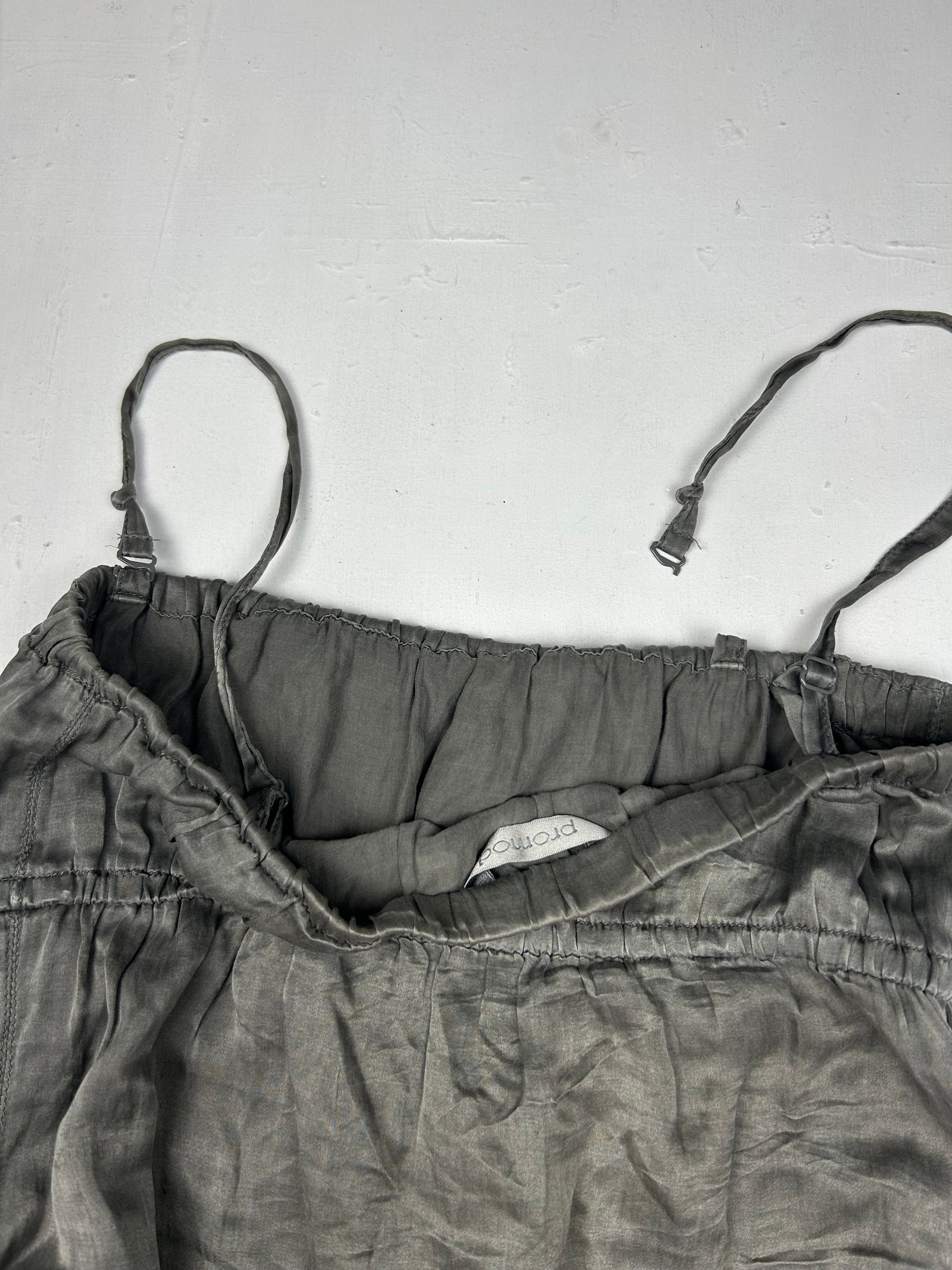 Grey silky summer combishort (S)