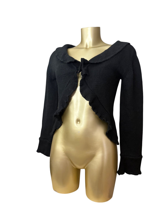 Black cardigan knitted jumper (S/M)