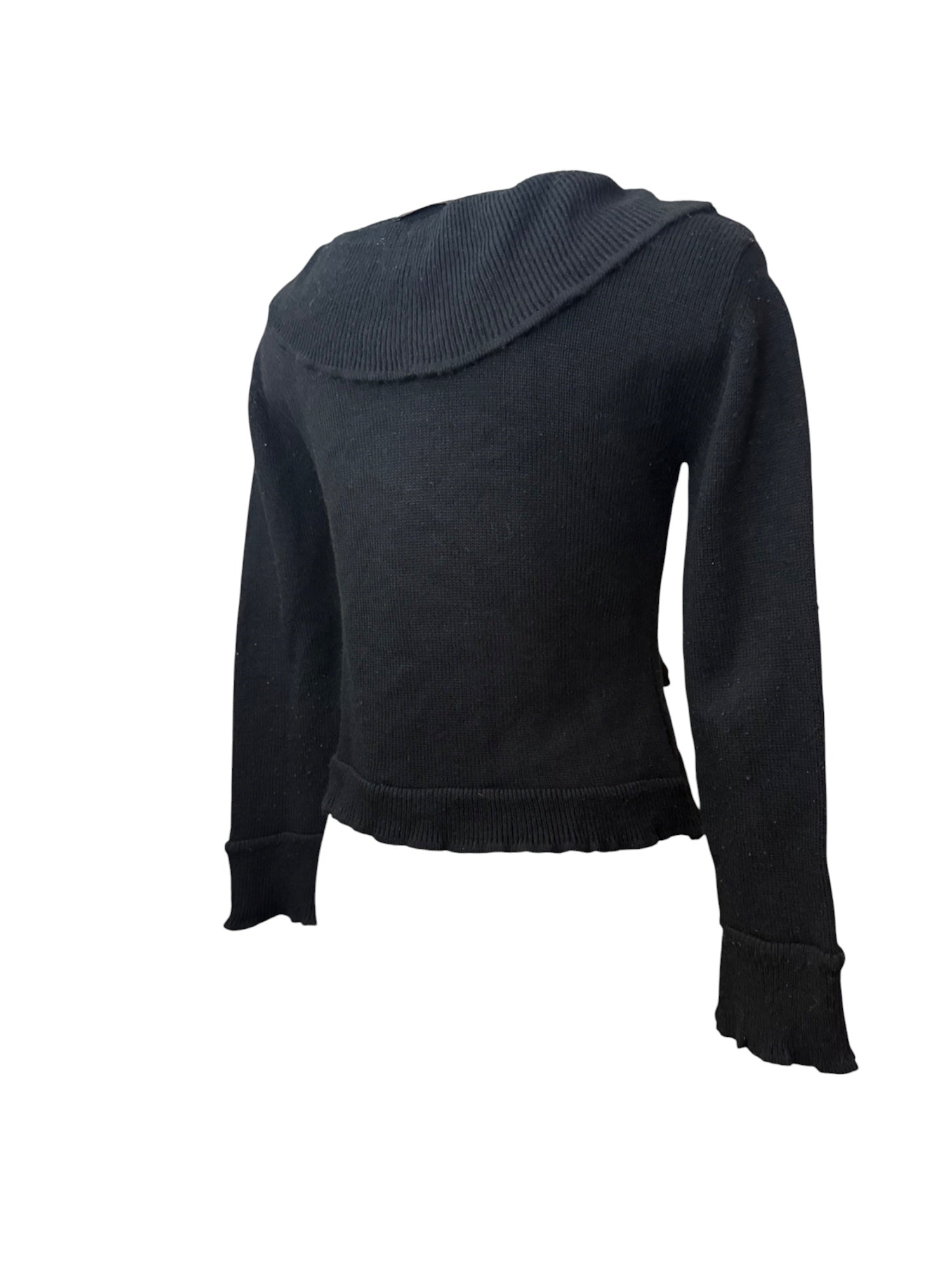 Black buttons up jumper (L)