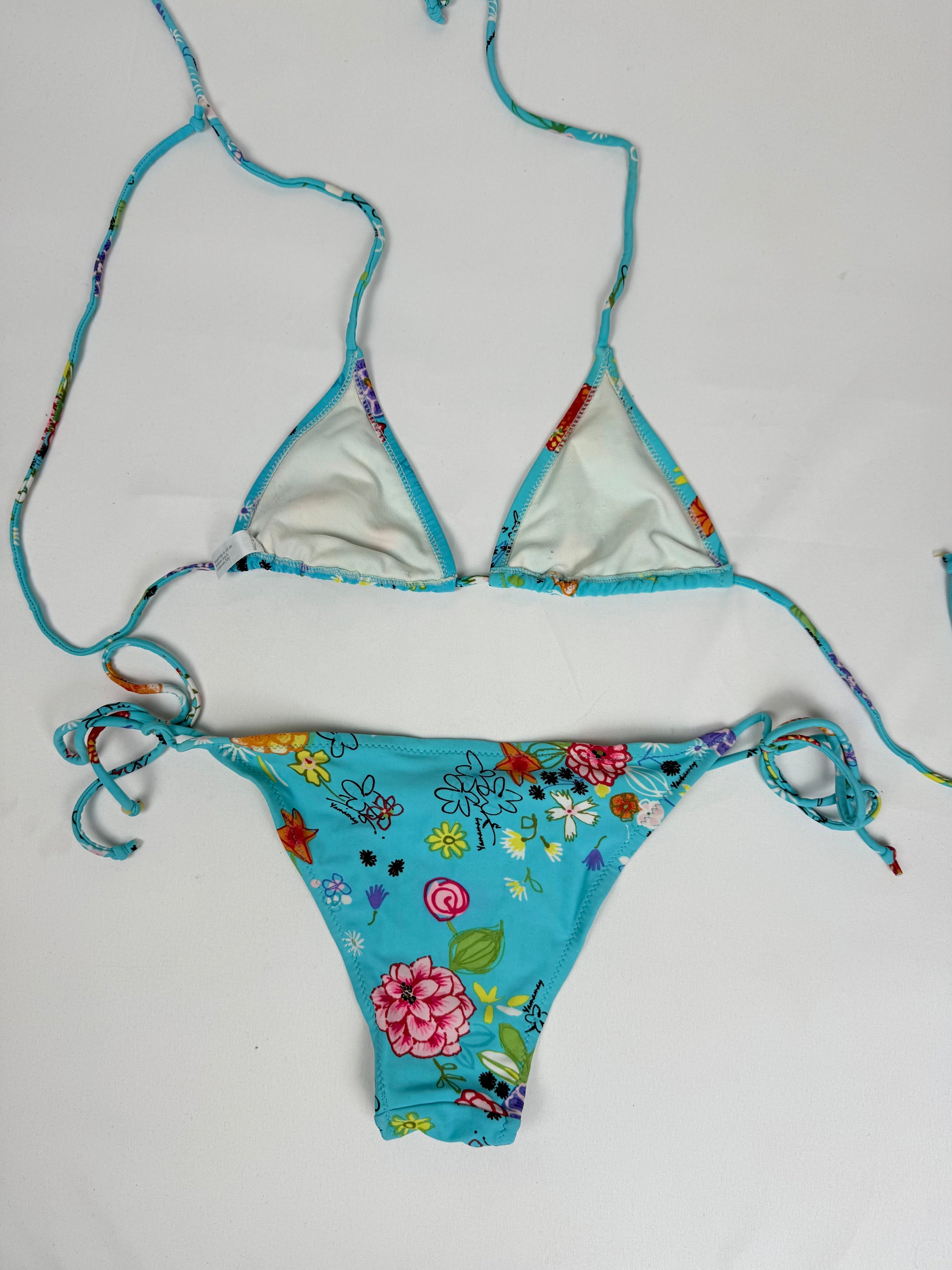 Blue floral bikini set (M/L)