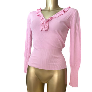 Baby pink half zip  jumper (S/M)