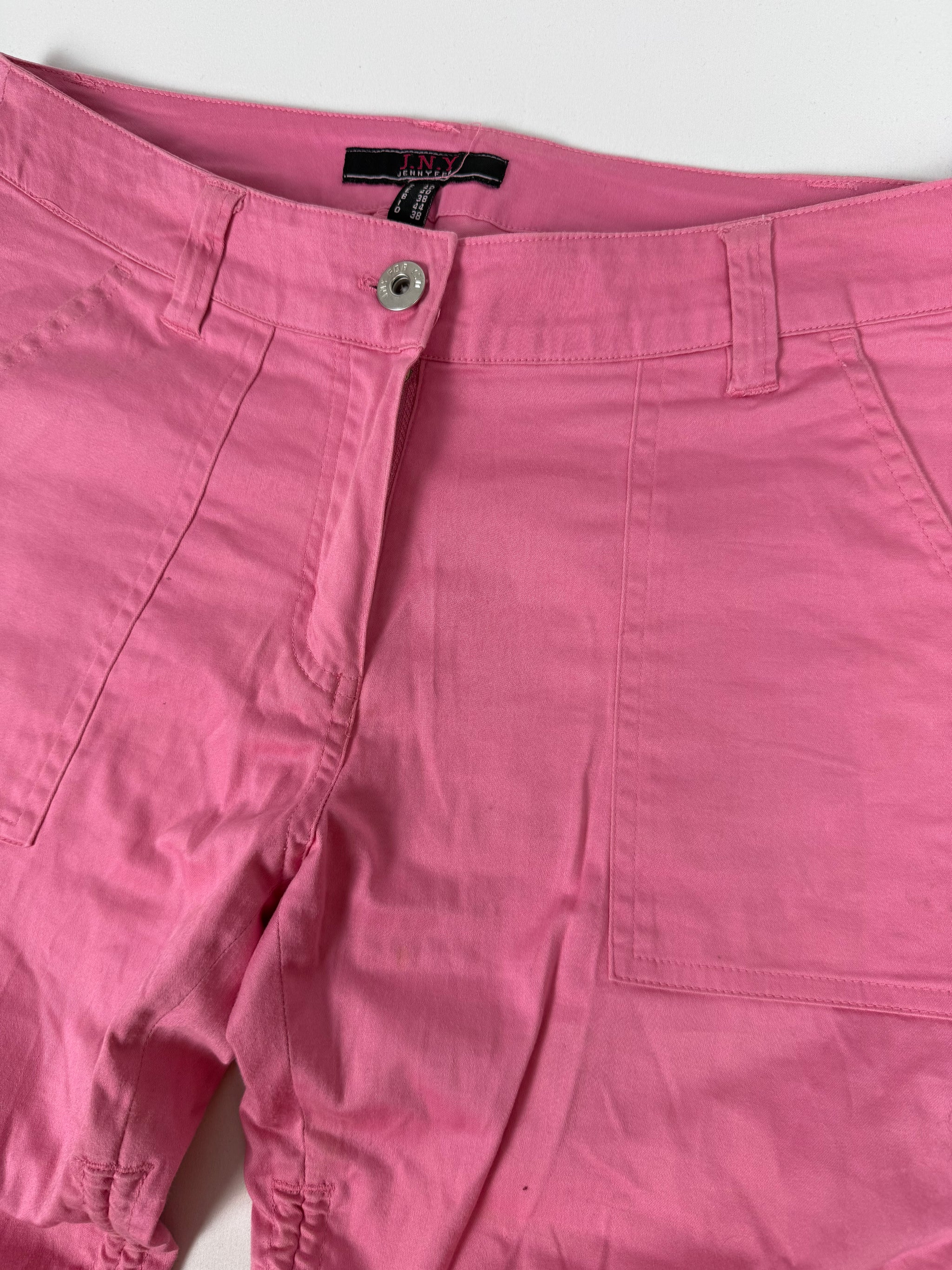 Pink ruched capri pants (M)