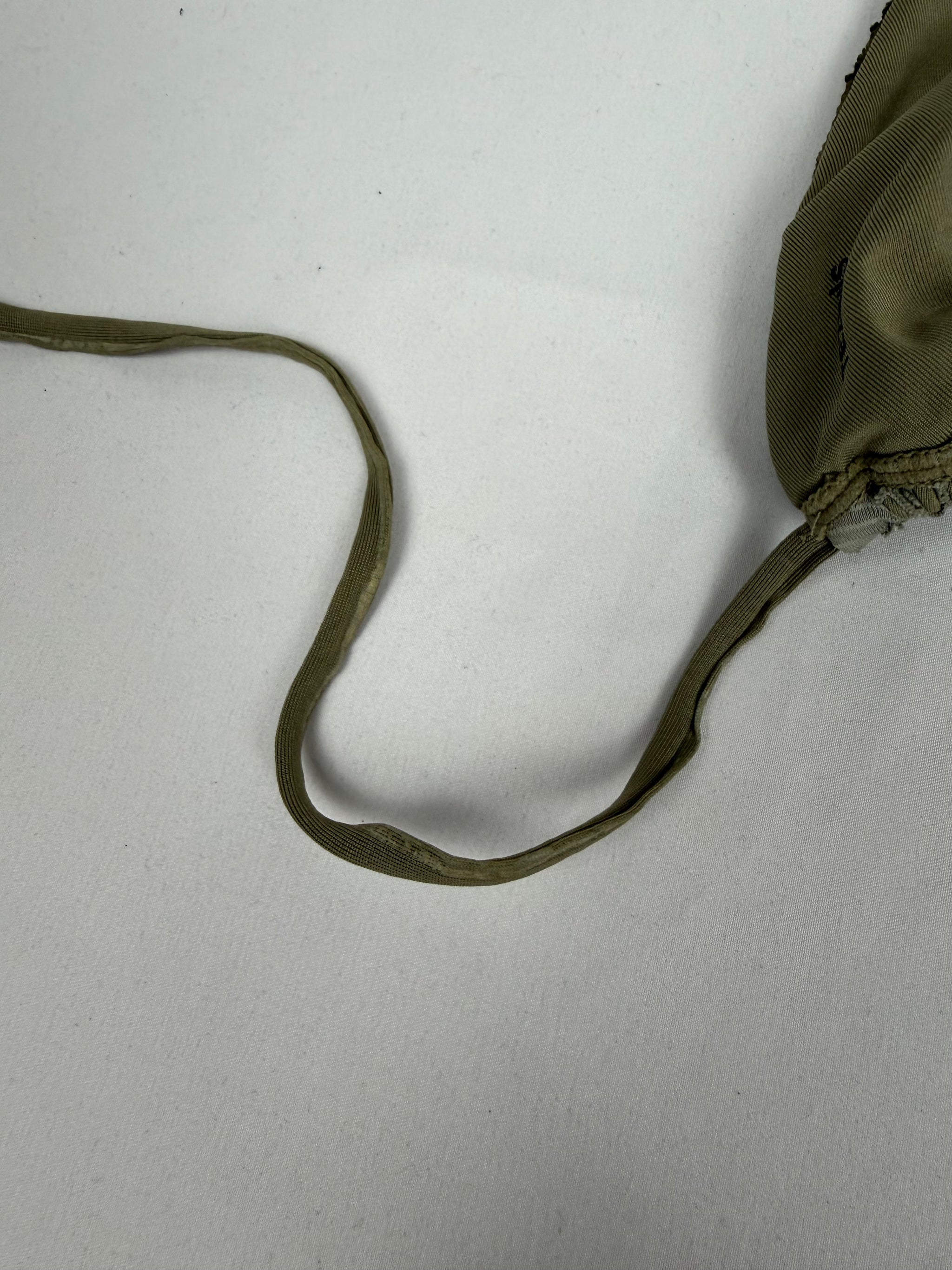 Khaki crochet low rise bikini set (L)