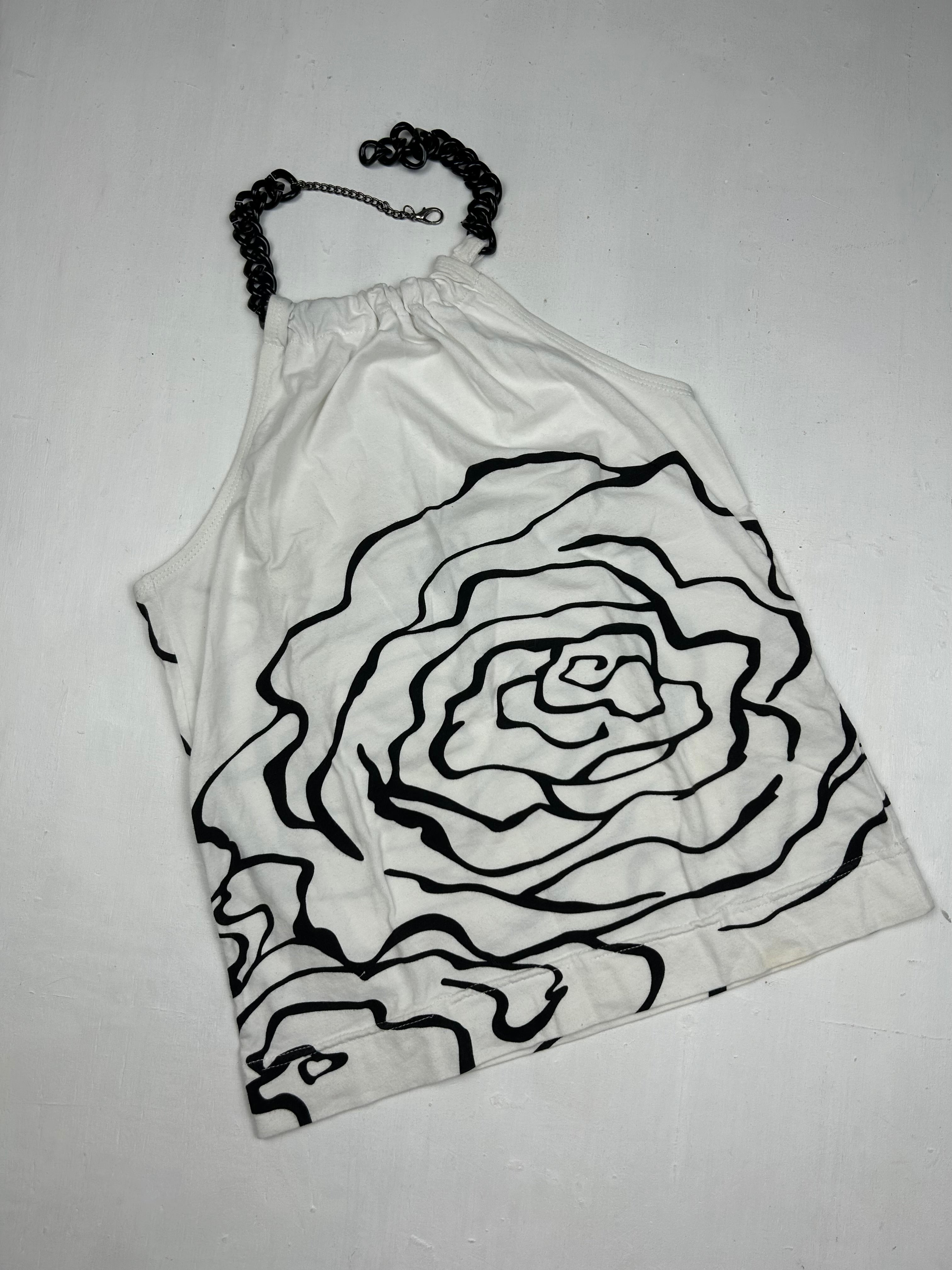Graphic chain halter top (M)