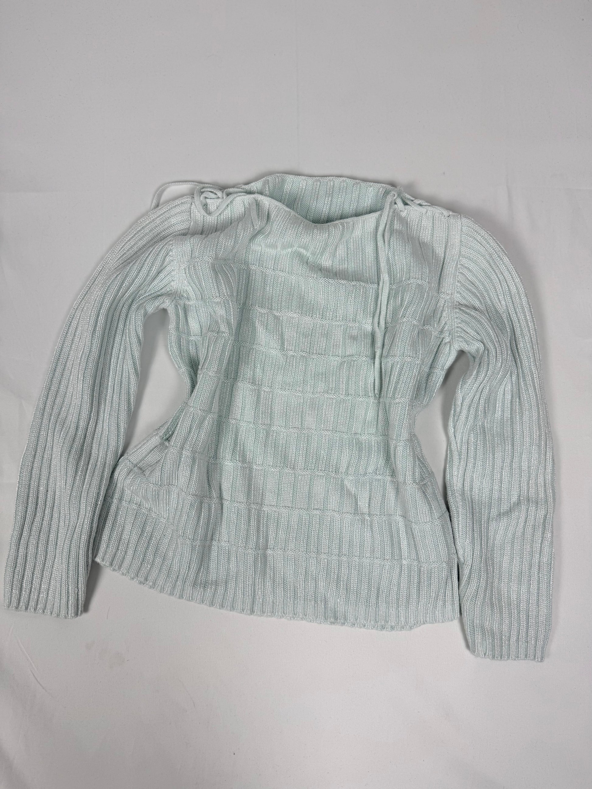 Baby blue lace up jumper (S/M)