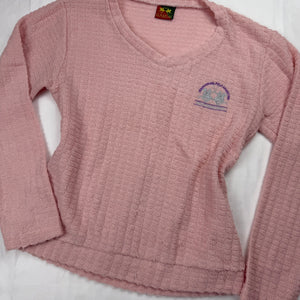 Baby pink logo jumper (S/M)