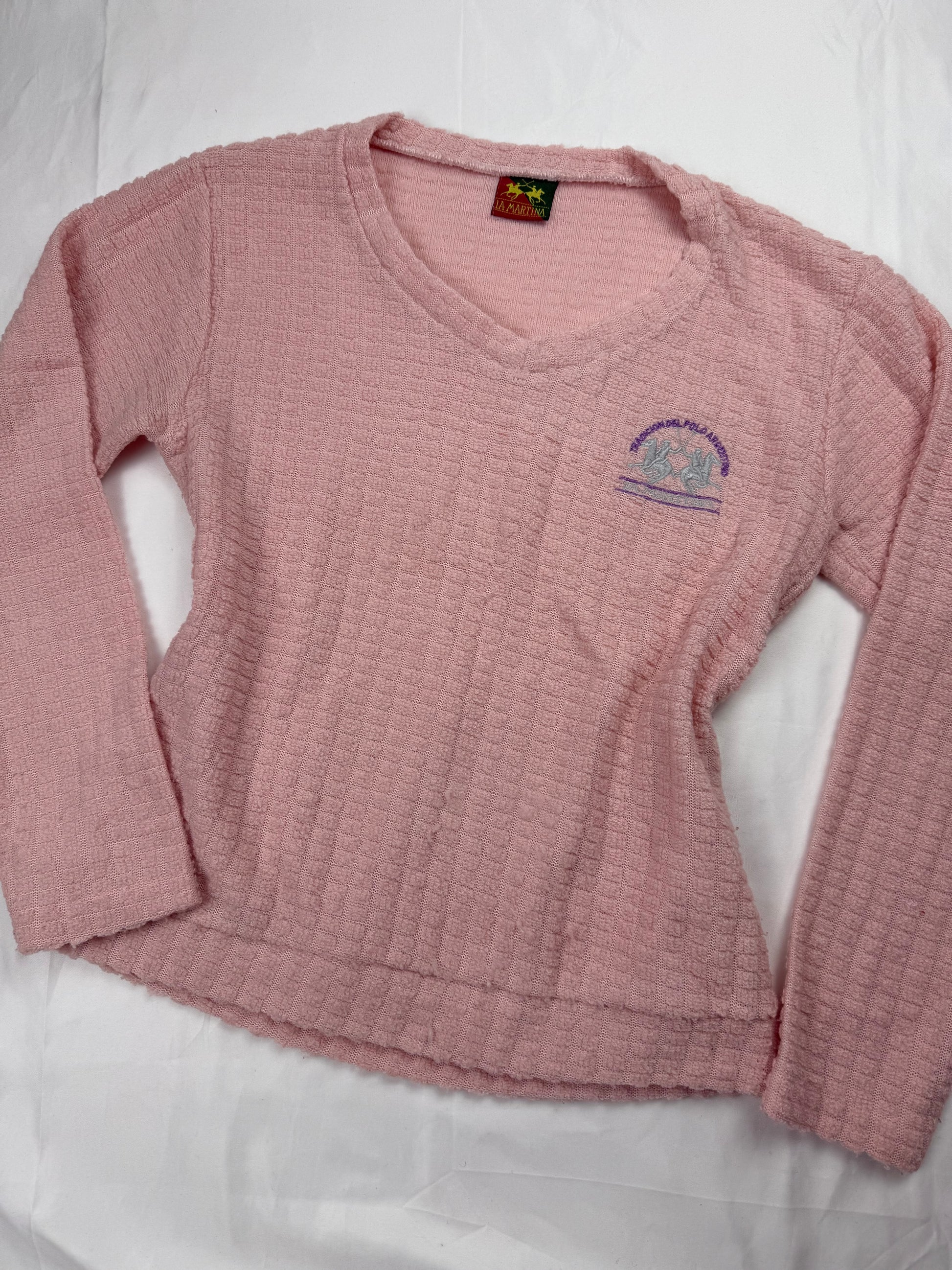 Baby pink logo jumper (S/M)