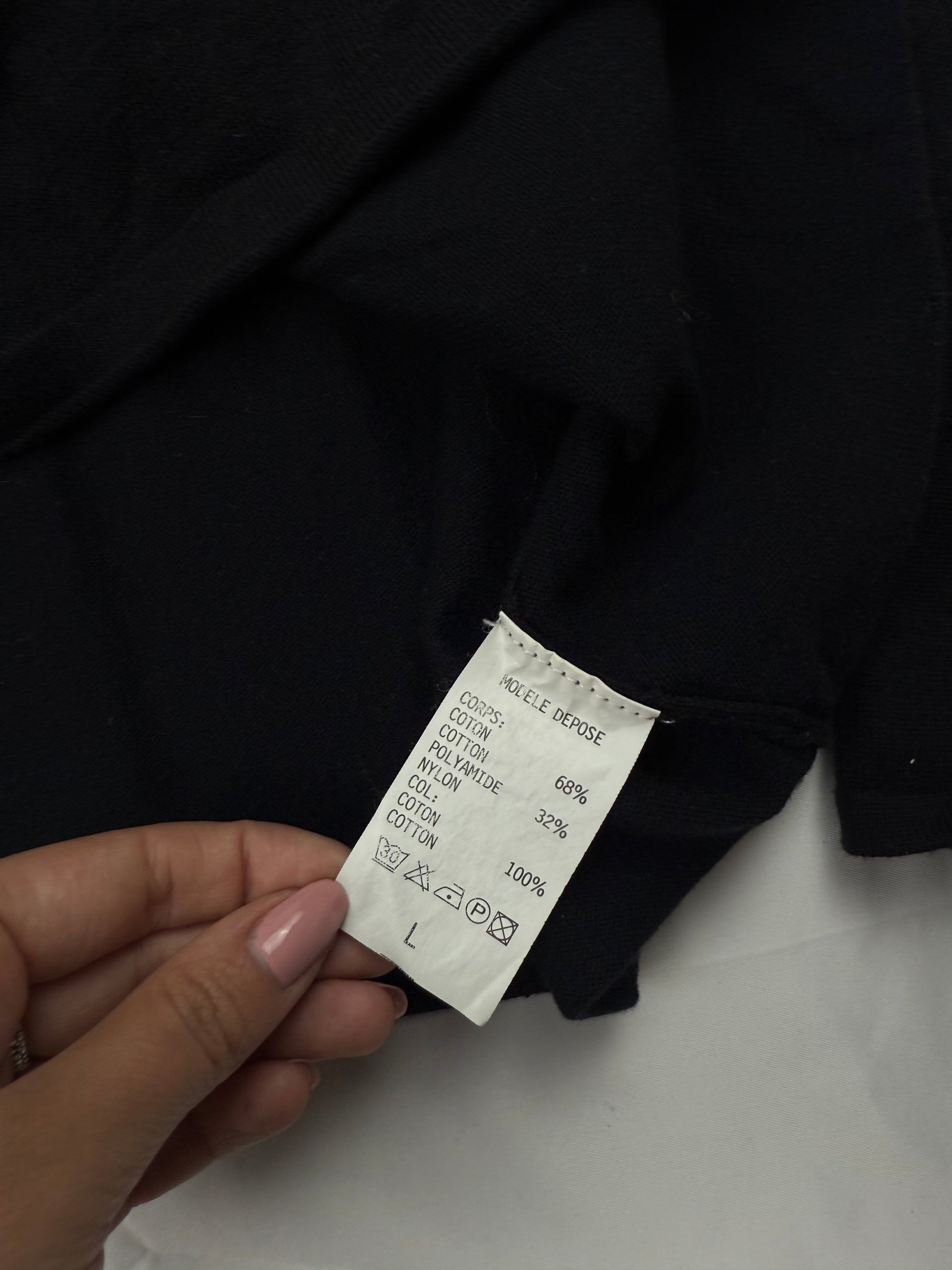Black buttons up jumper (L)