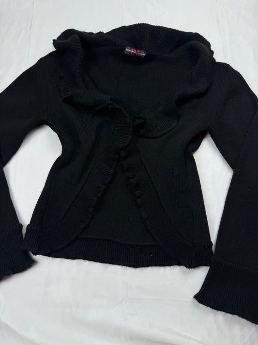 Black cardigan knitted jumper (S/M)