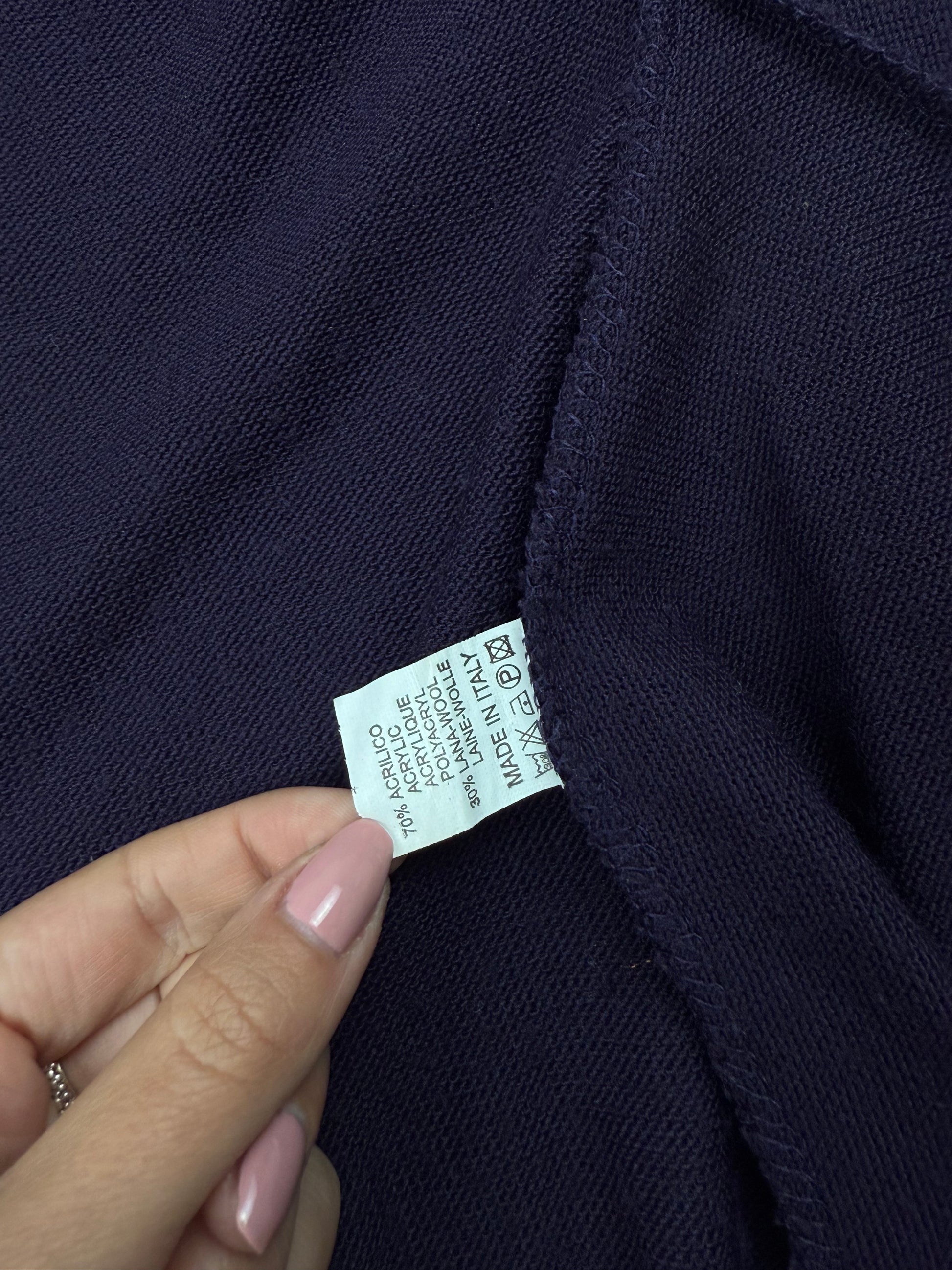 Purple asymmetric cardigan jumper (S/M)