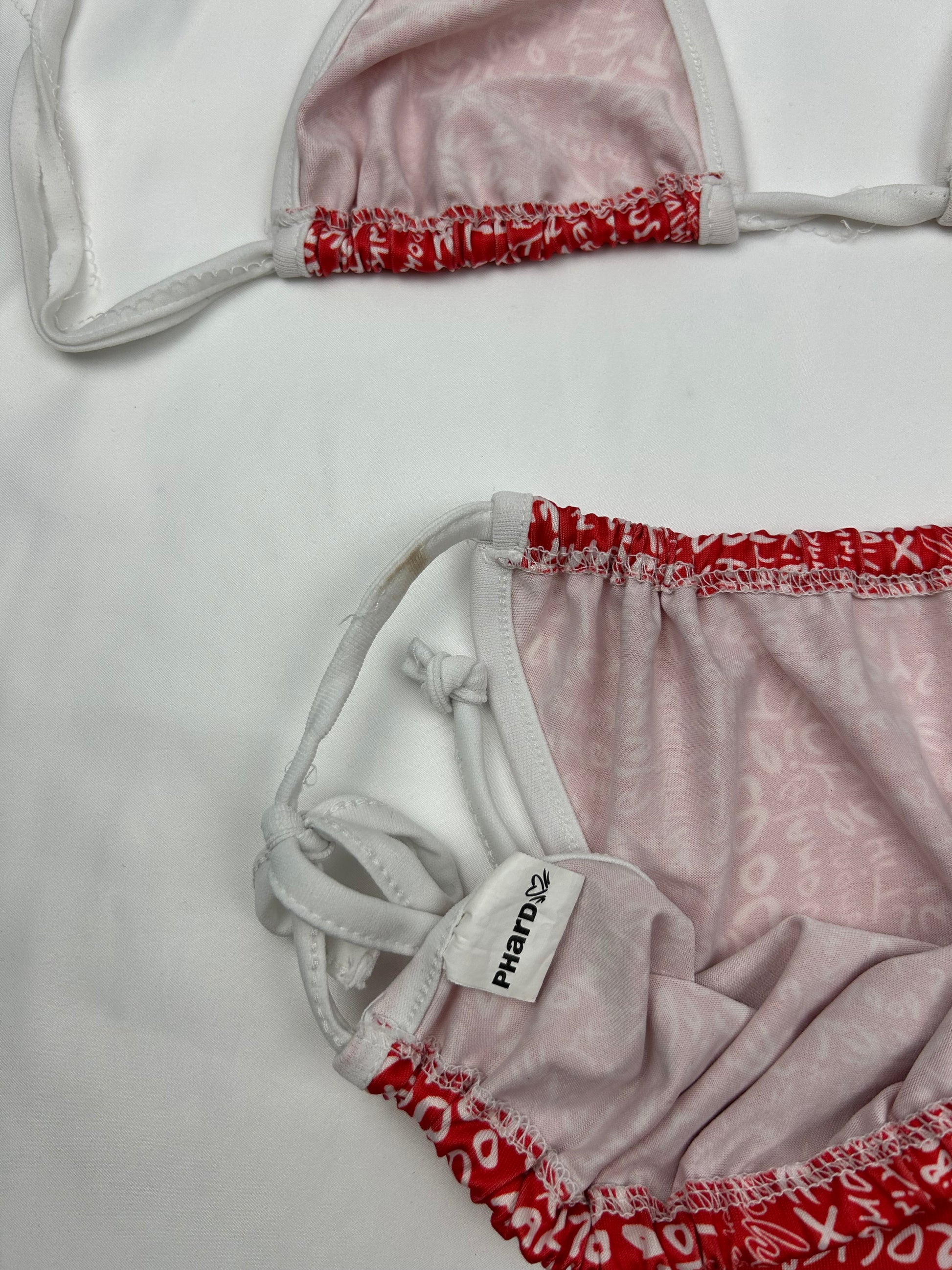 Red graphic bikini set (S/M)