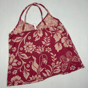 Pink floral cami top (S/M)