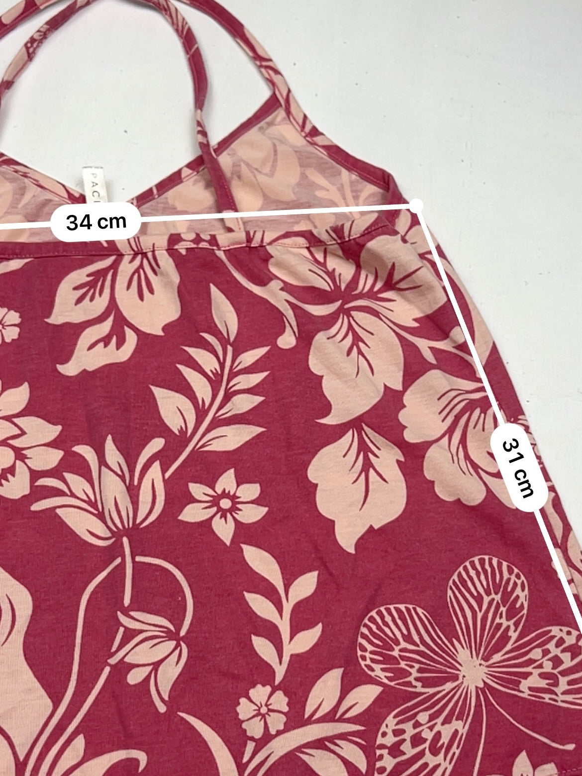 Pink floral cami top (S/M)