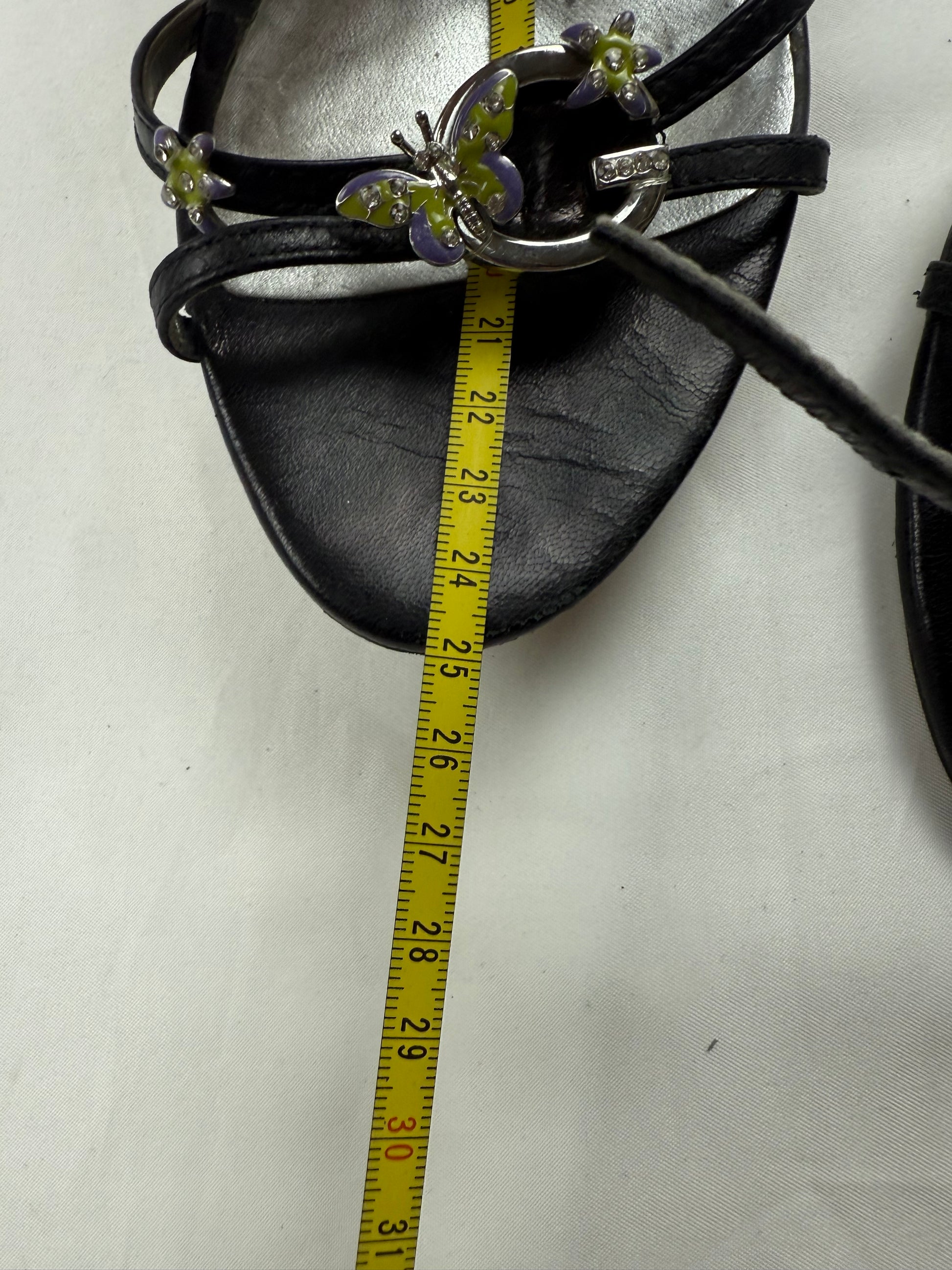 Black butterfly charms heels (37)