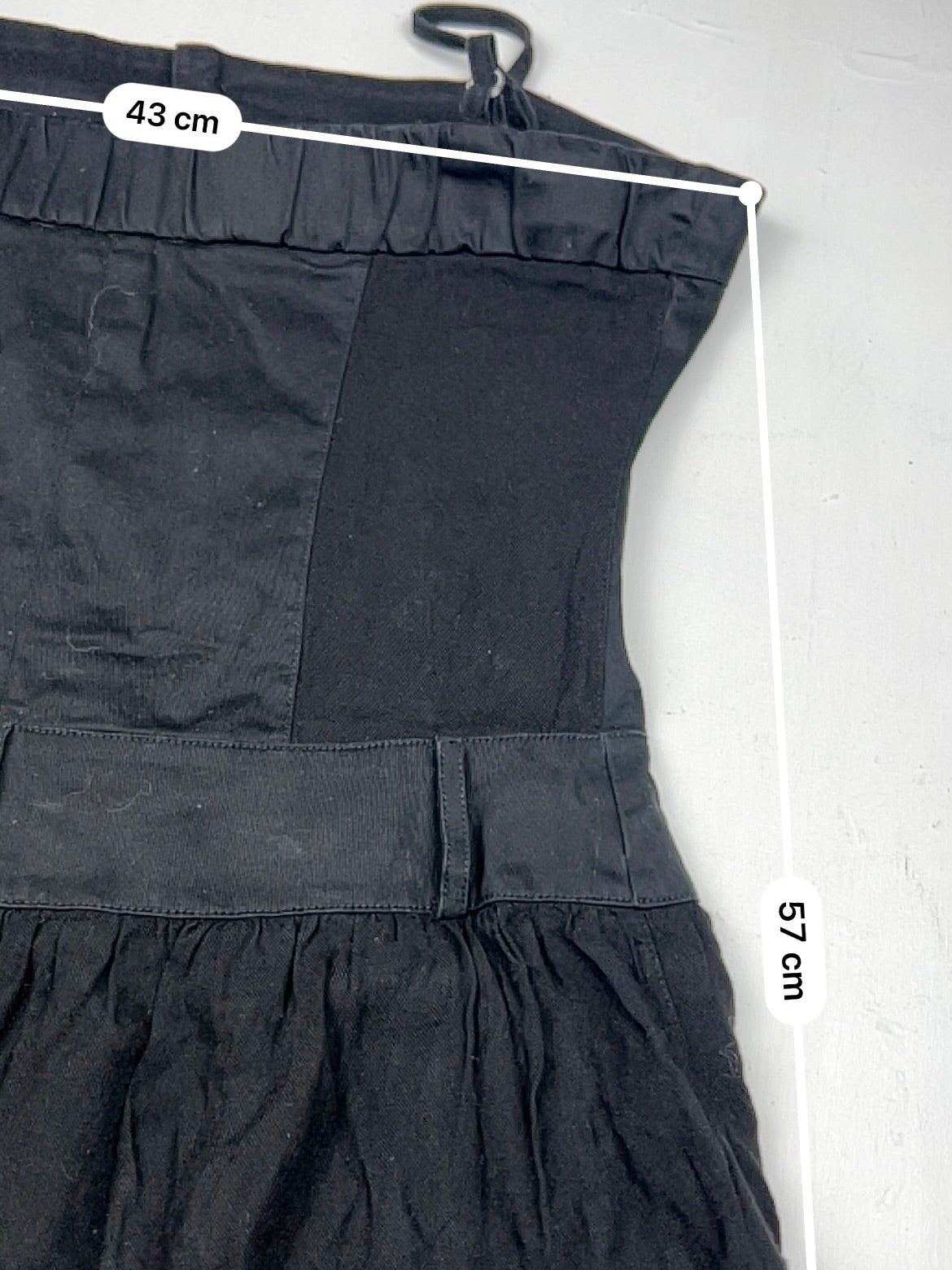 Black pleated mini dress (L)