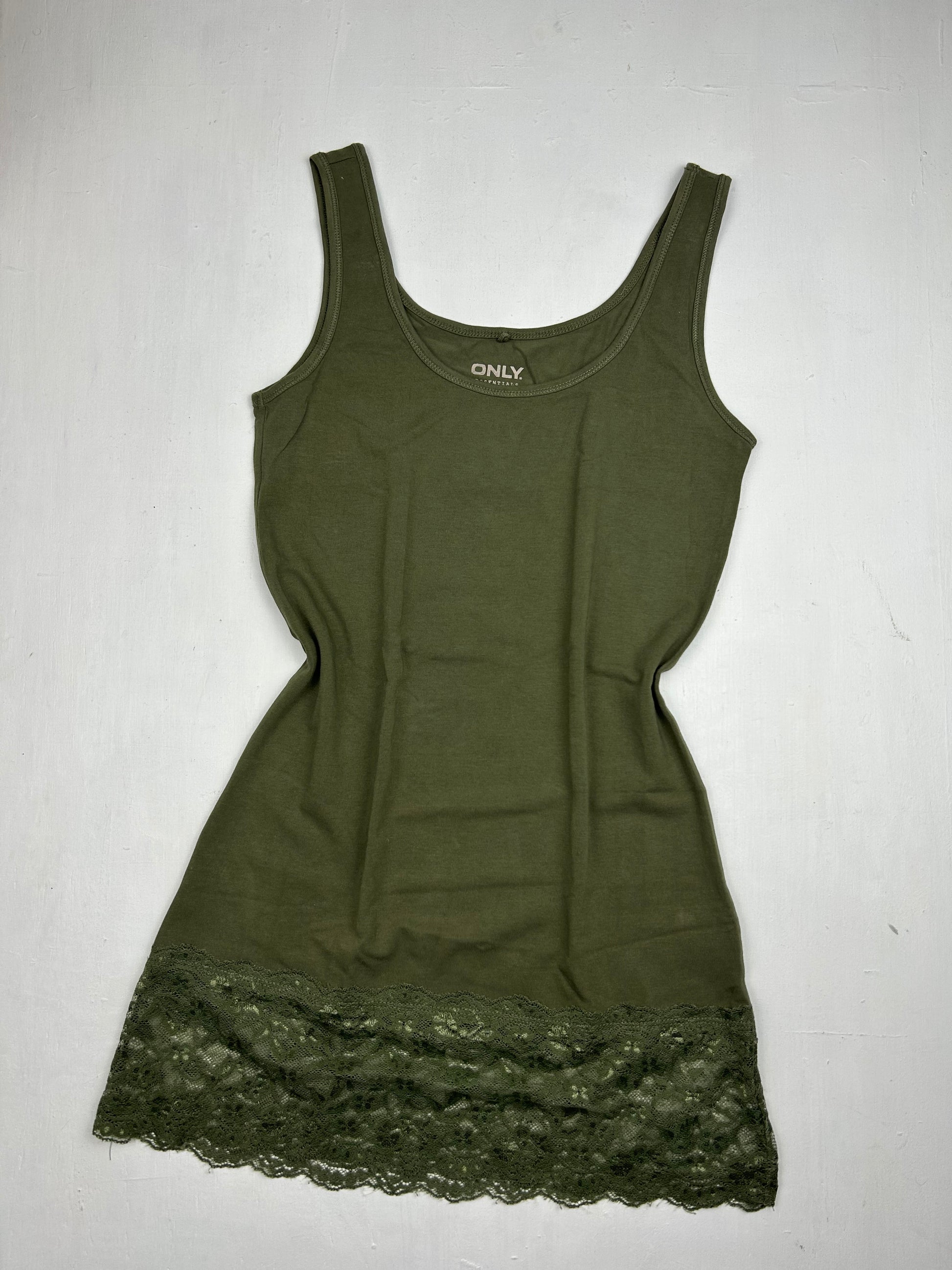 Khaki lace mini dress (S/M)
