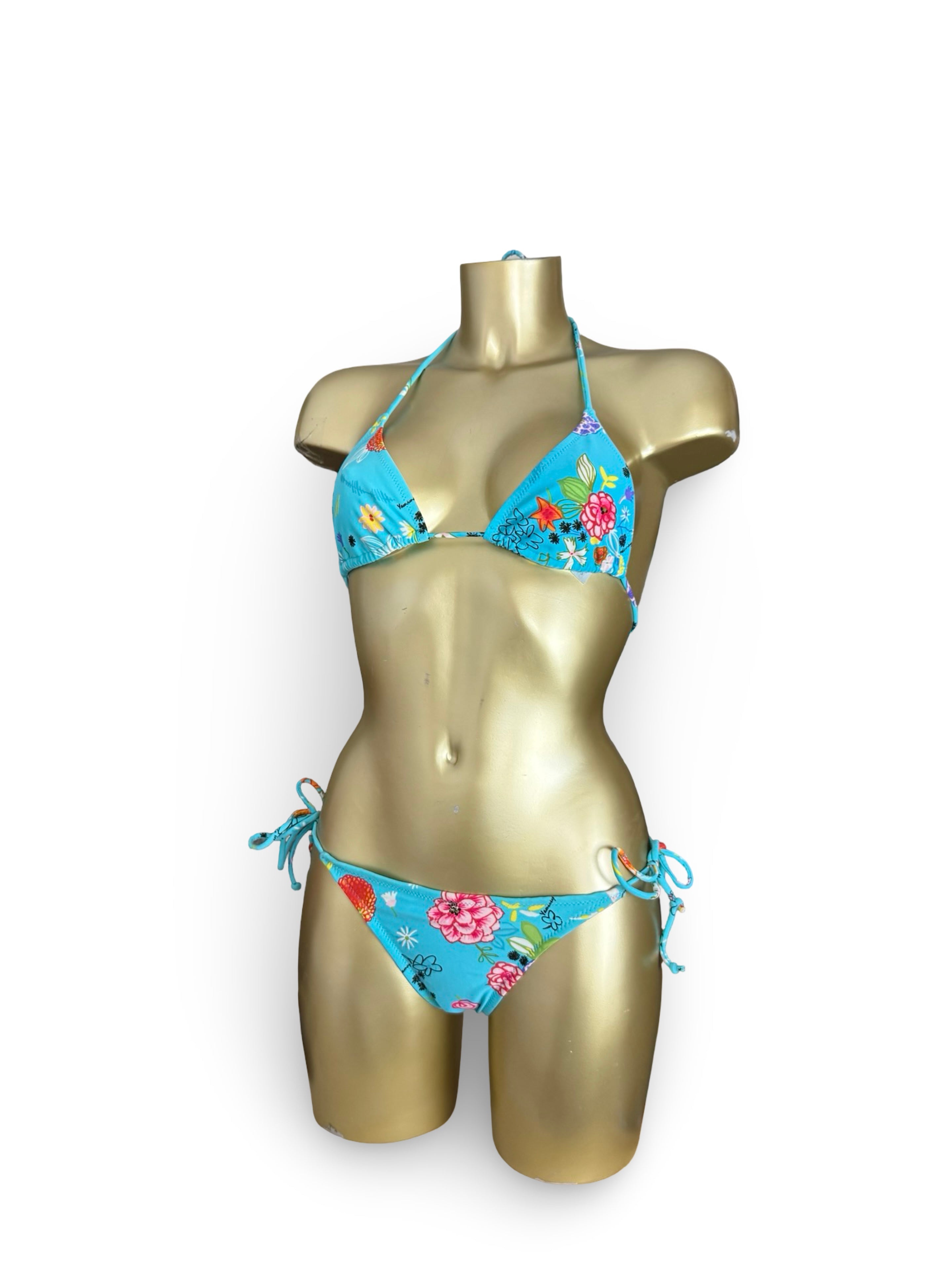Blue floral bikini set (M/L)