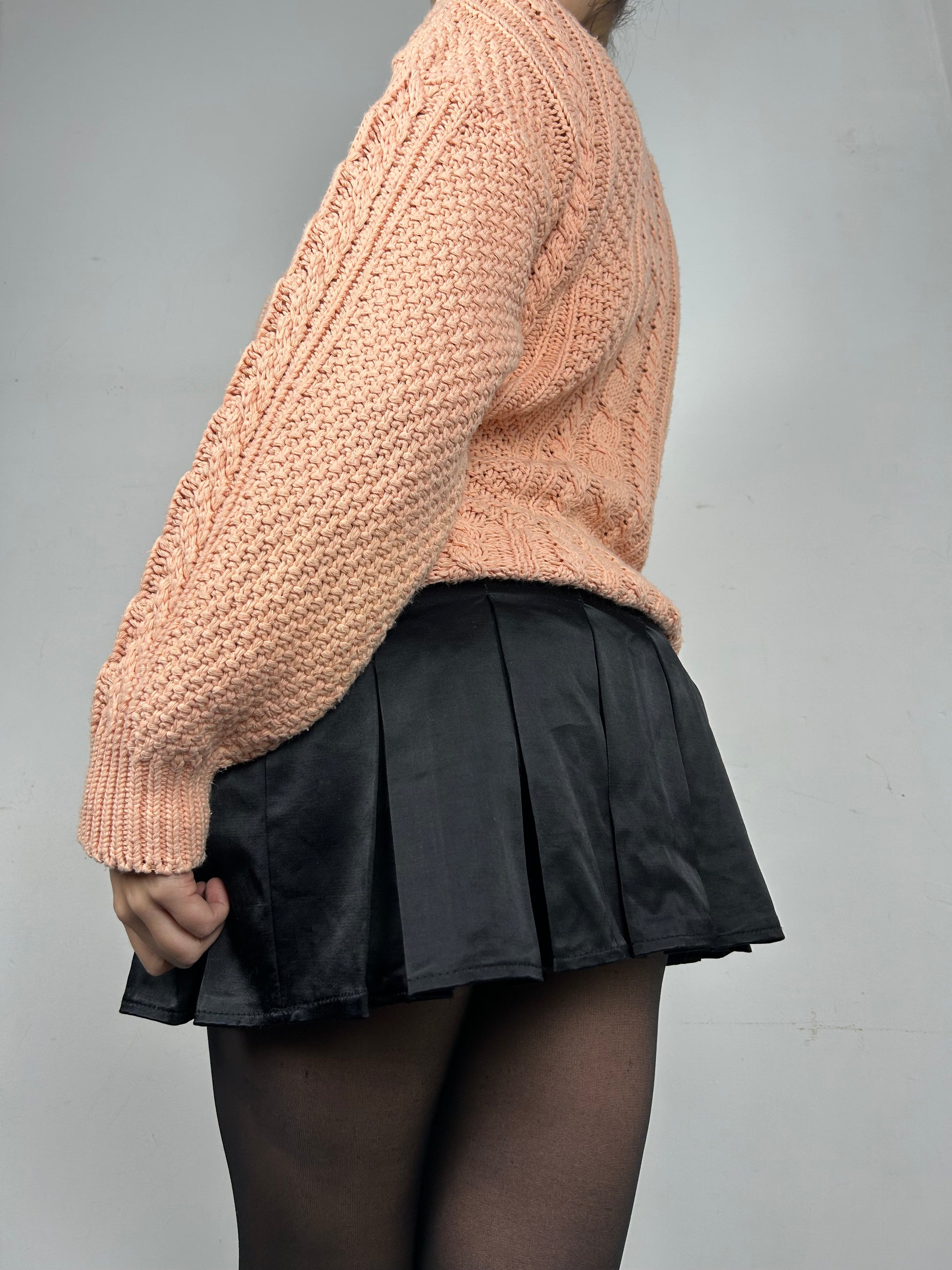 Pink handmade round neck  jumper (M/L)