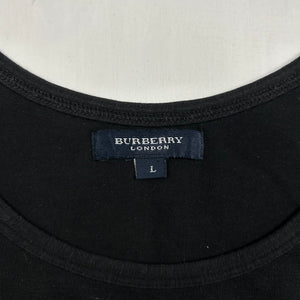 Black tight fit graphic text tee (L)