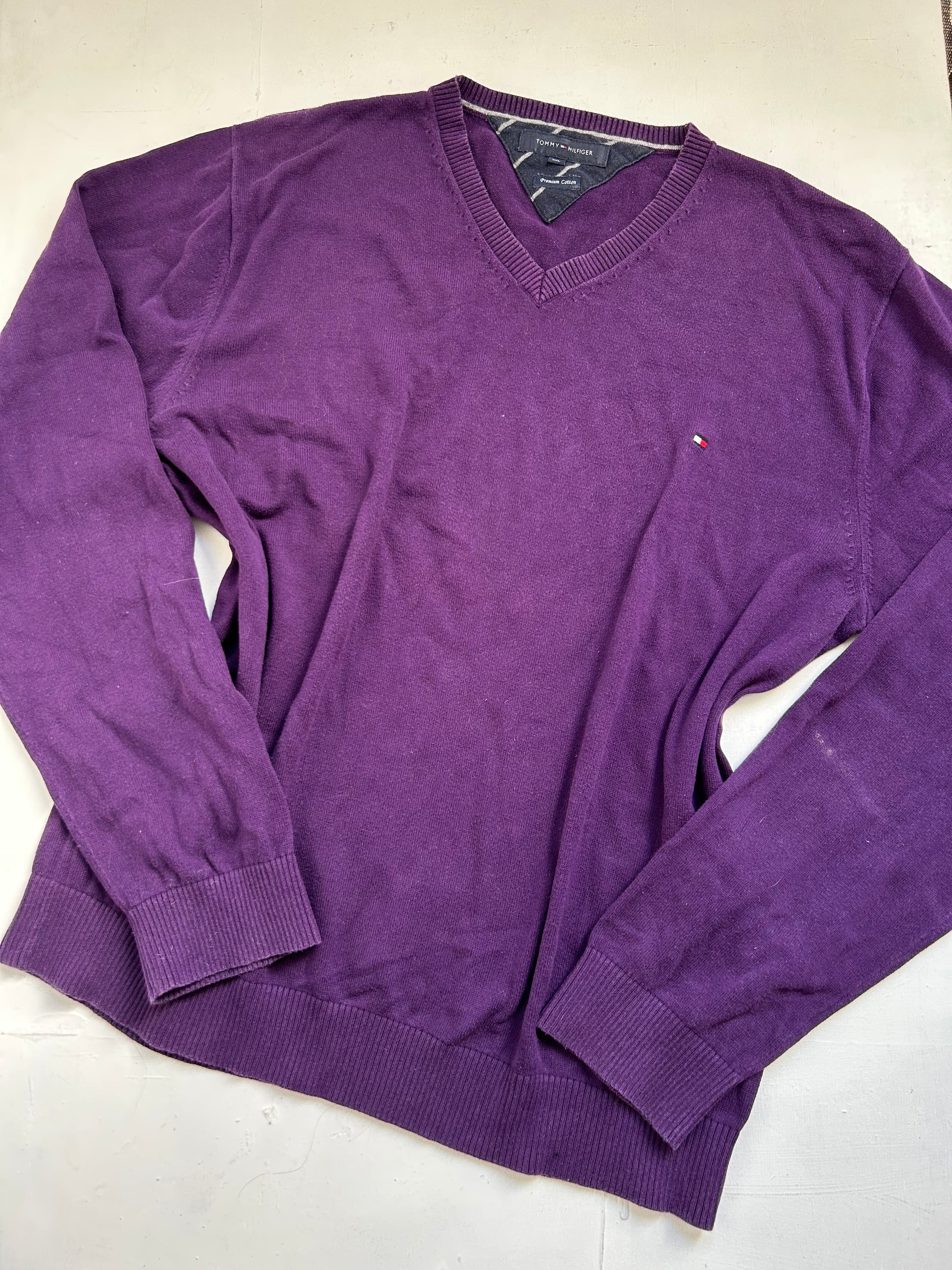 Purple cotton 90s jumper (XXL)