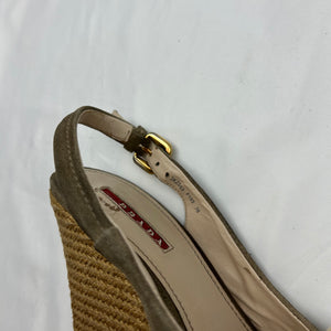 Khaki wedge heels (36)