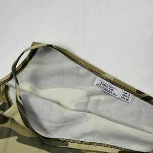 Khaki camo one shoulder lycra top (XS/S)