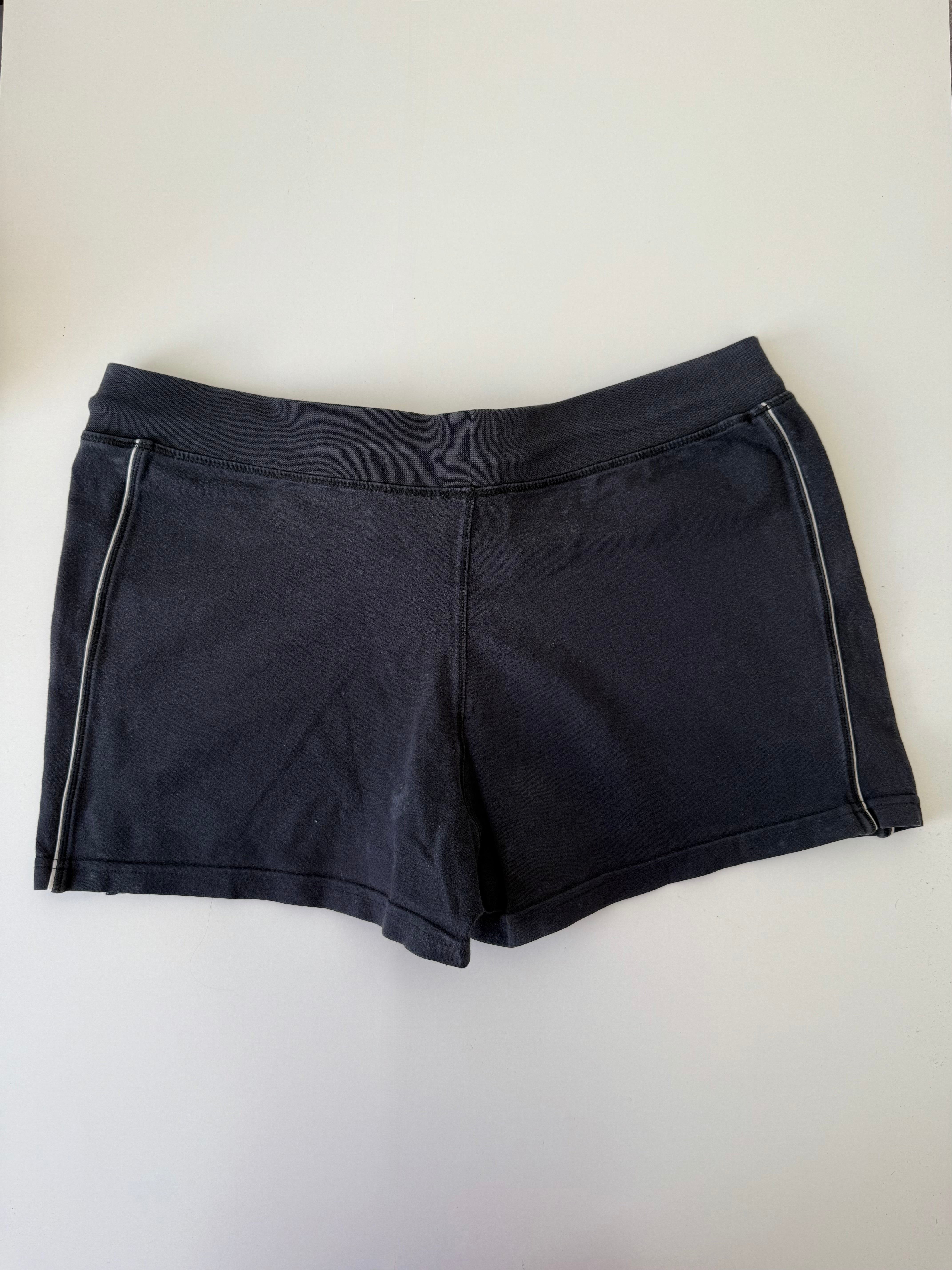 Black activewear low rise mini short (S)